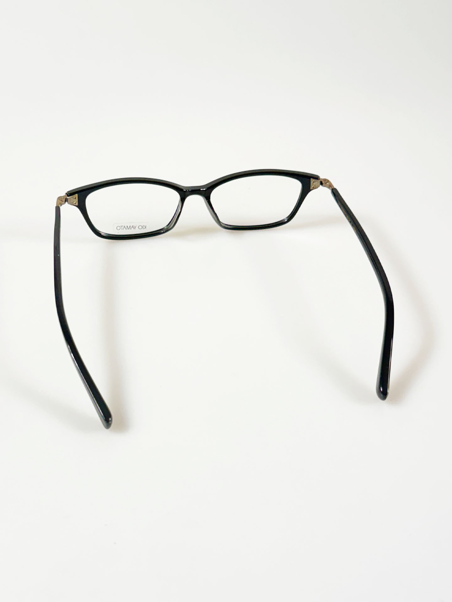 KIO YAMATO Black Square Combination Horn-Rim Glasses