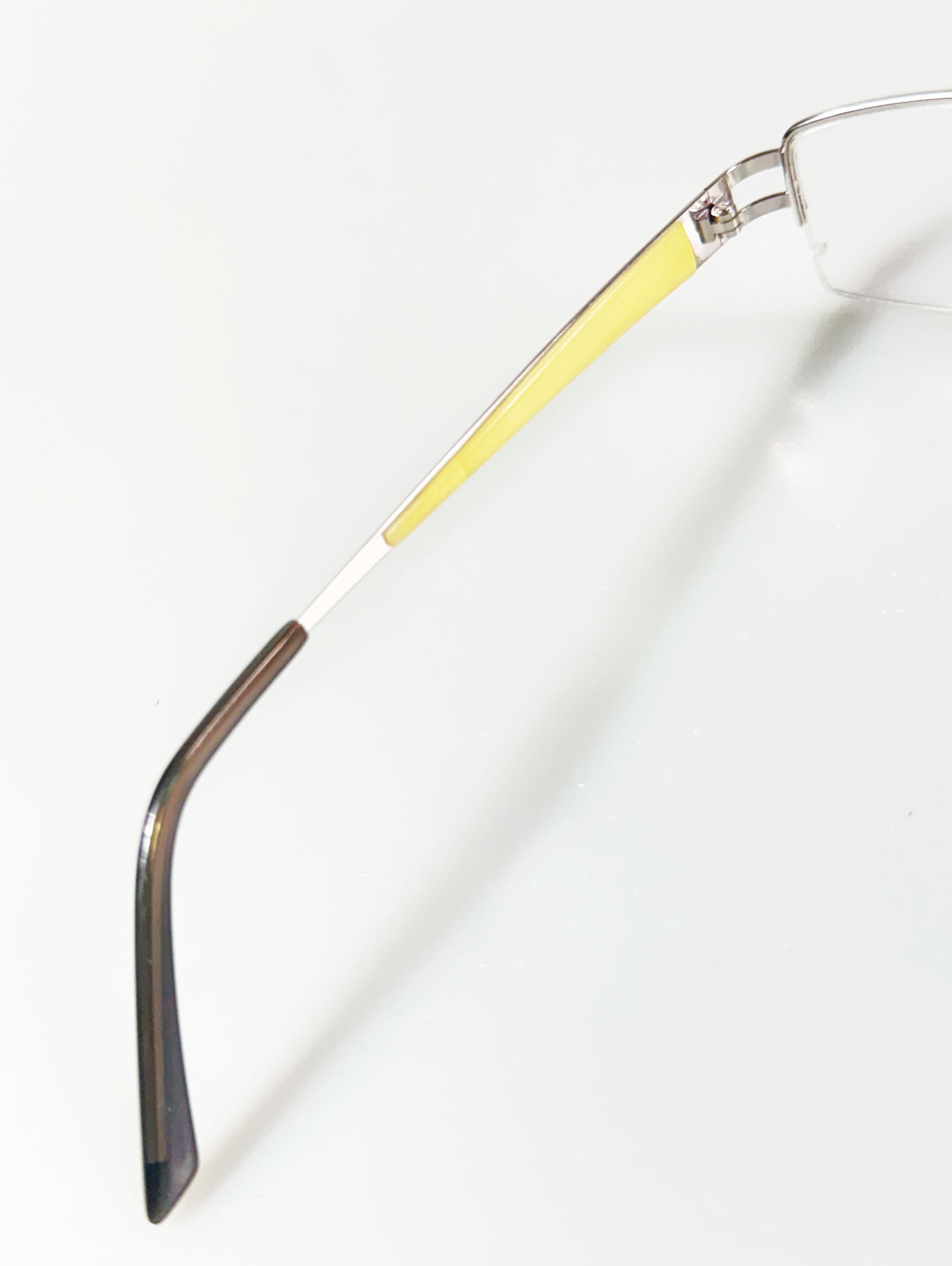 Jeep Silver Semi-Rimless Square Metal Frame Glasses
