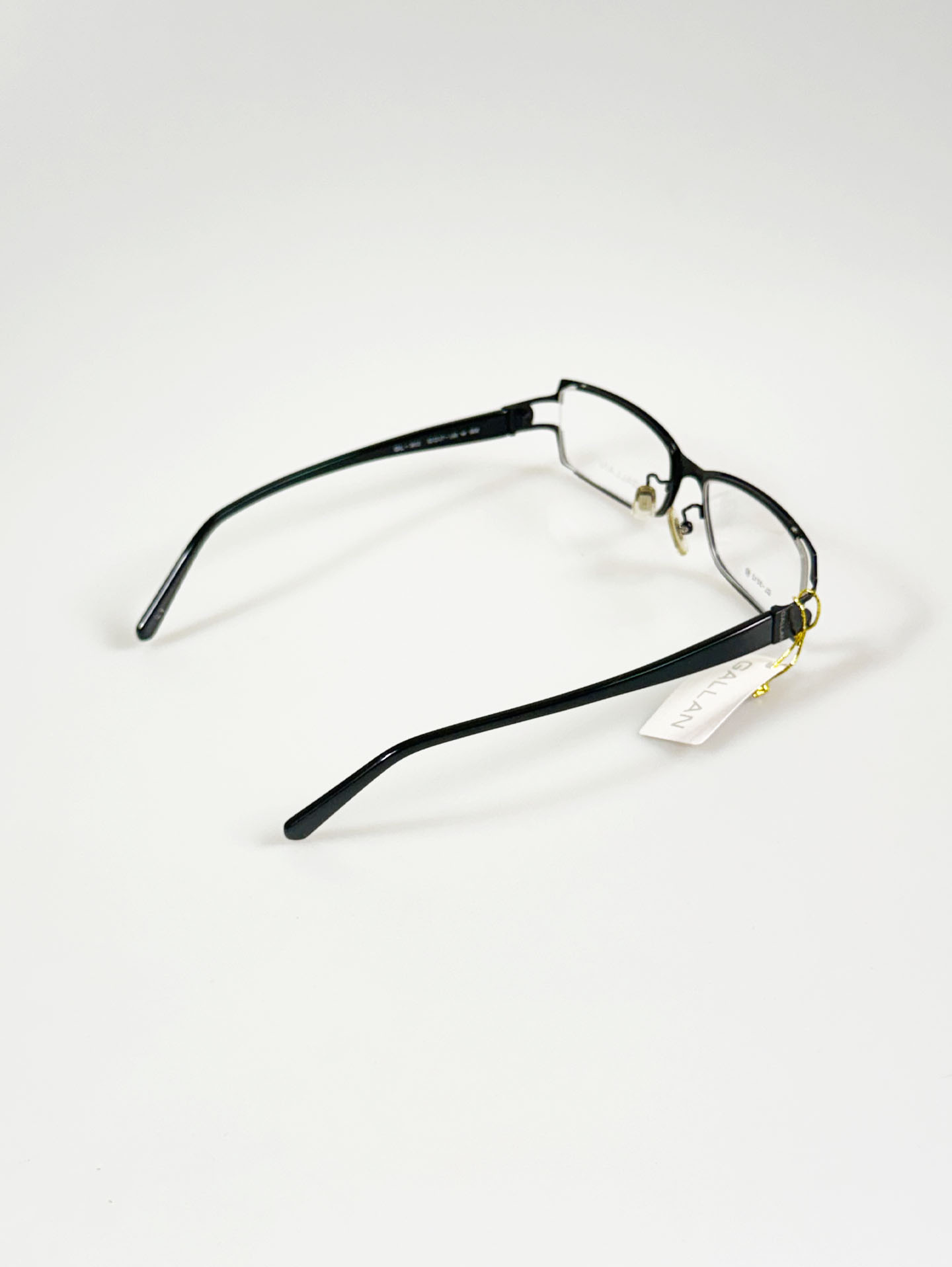 GALLAN Black Slim Square Metal Glasses
