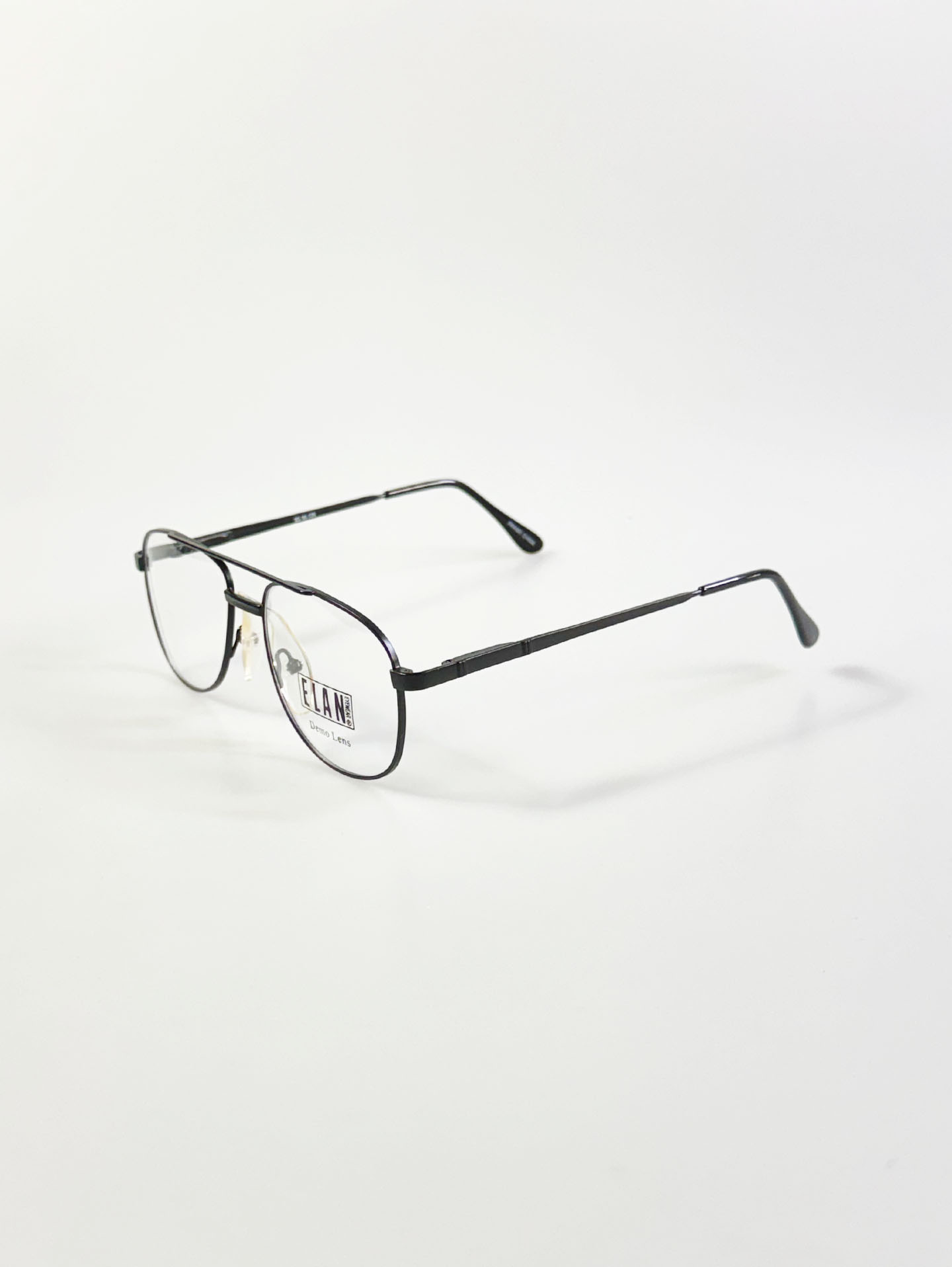 90's ELAN Black Aviator Metal Glasses