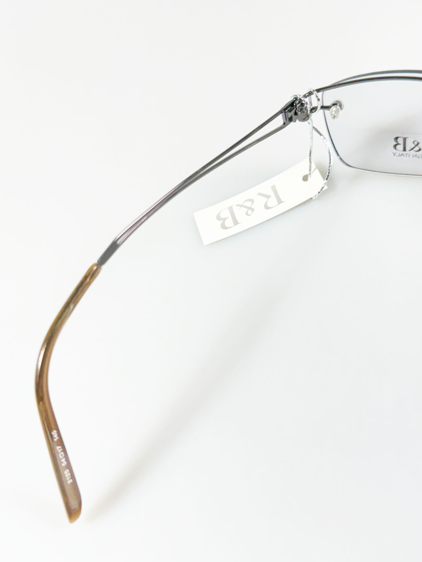R&B Eywear Semi-Rimless Square Metal Frame Glasses