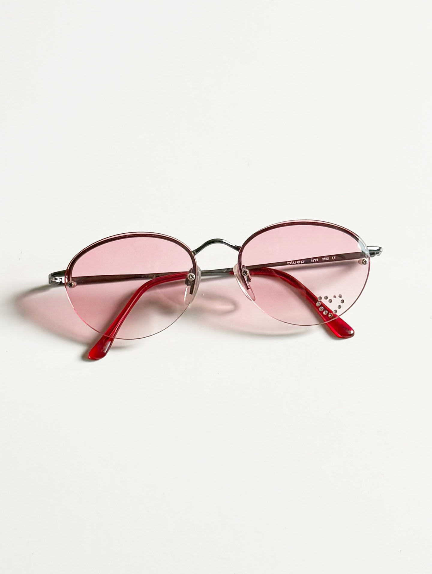 BLUE POINT Rimless Oval Metal Tint Sunglasses
