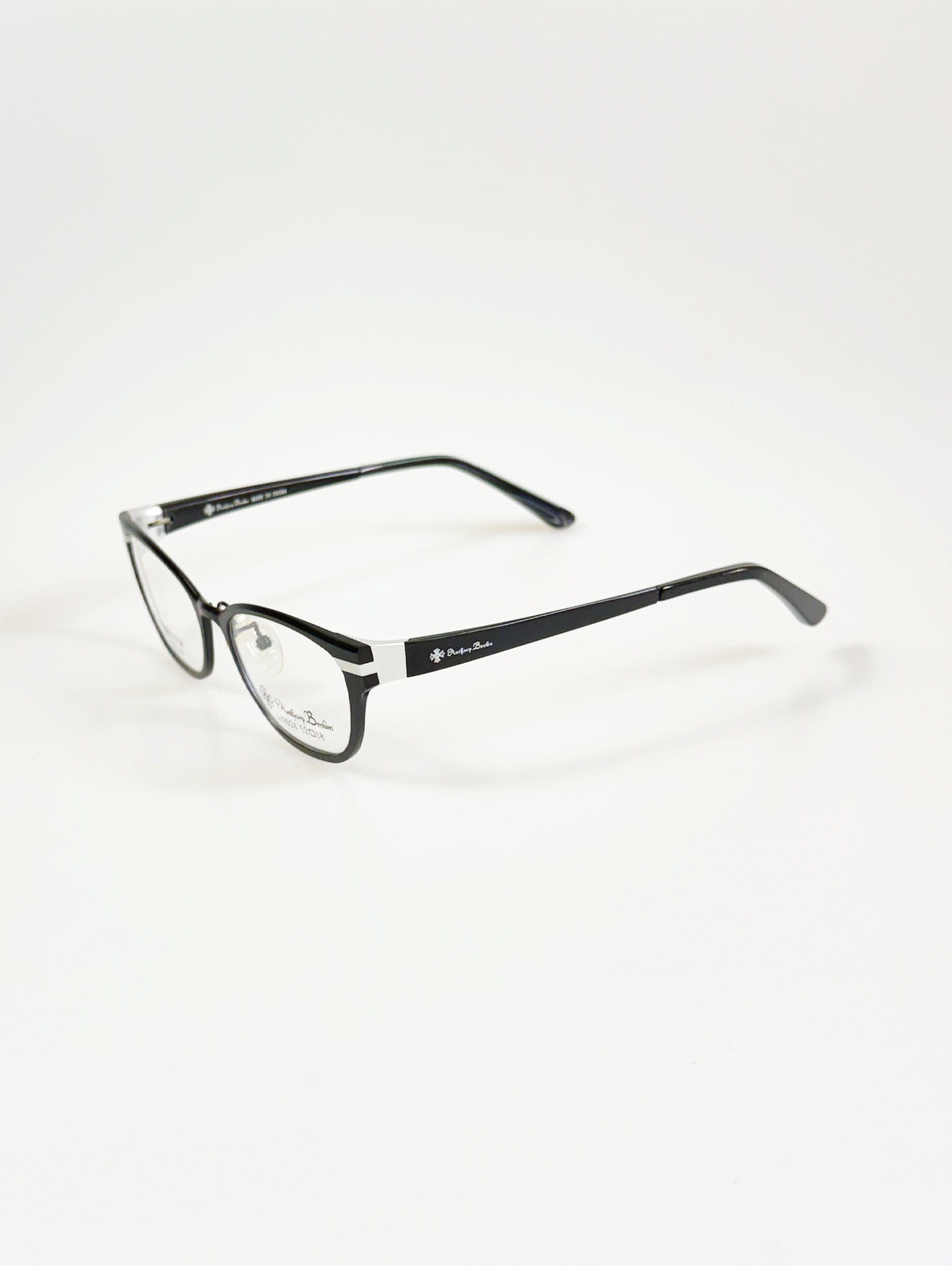 Anthony Brown Black Square Aluminum Frame Glasses