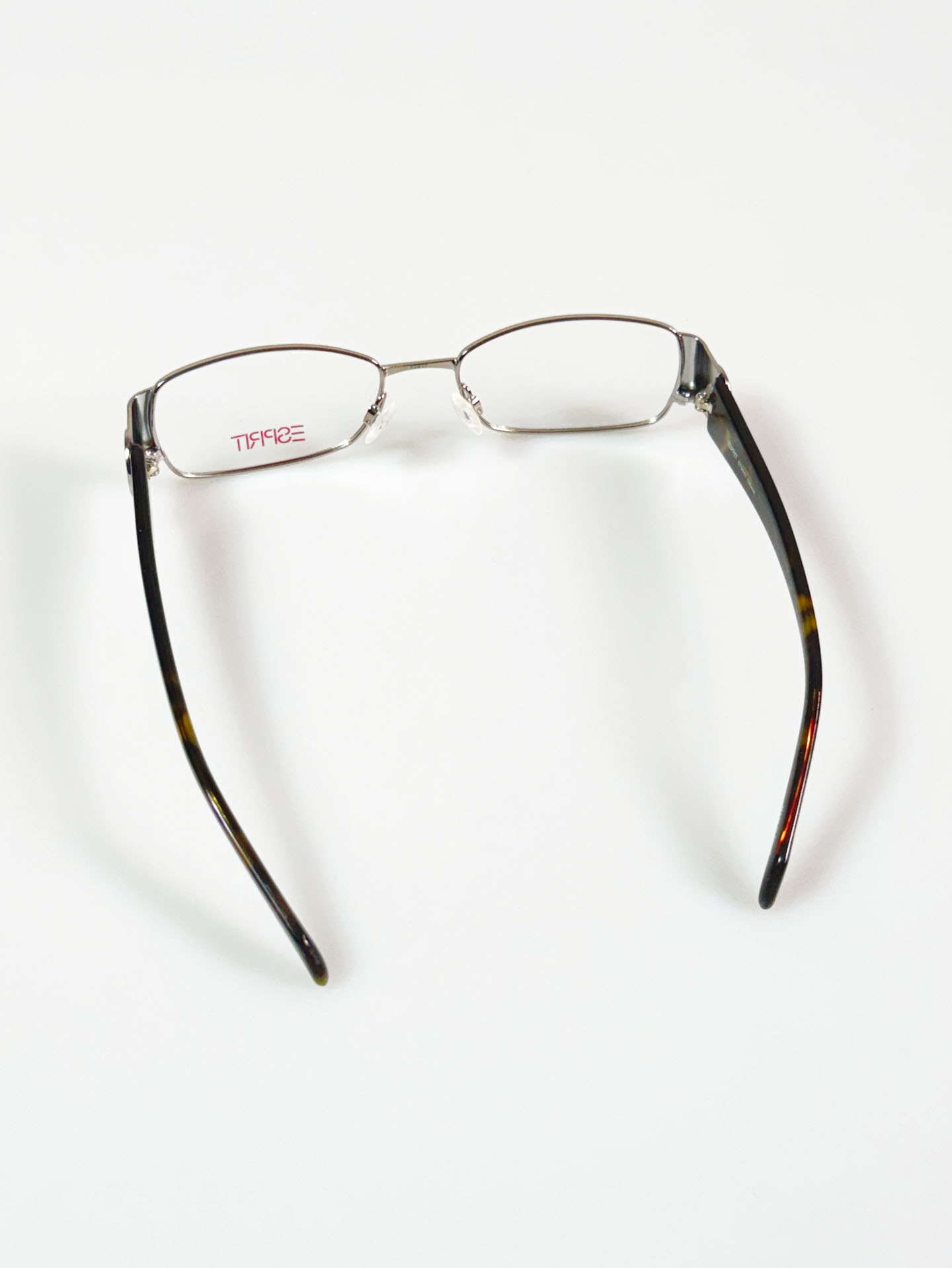 ESPRIT Silver Slim Square Metal Frame Glasses