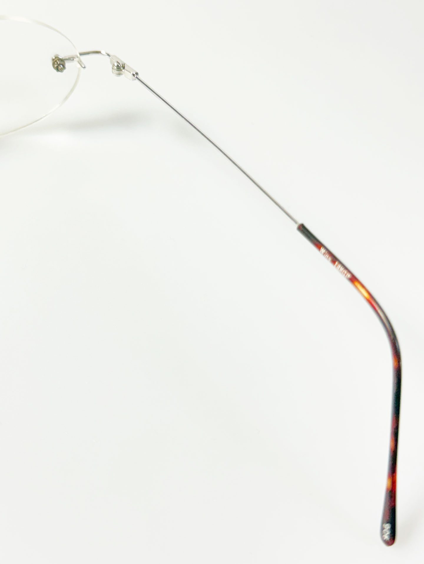 WINS Silver Rimless Oval Metal Frame Glasses