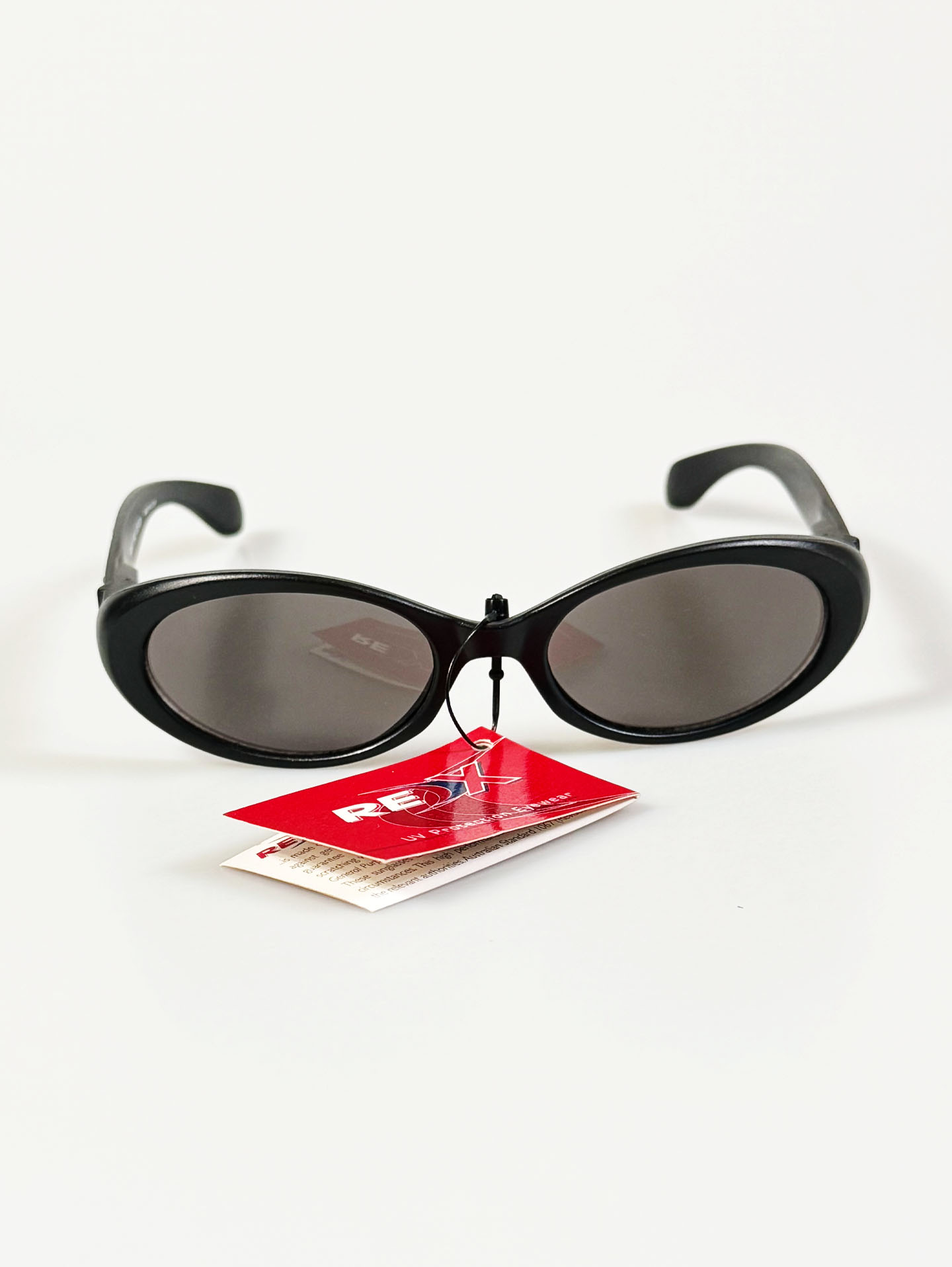 90's REDX Black Oval Wrap Sport Sunglasses