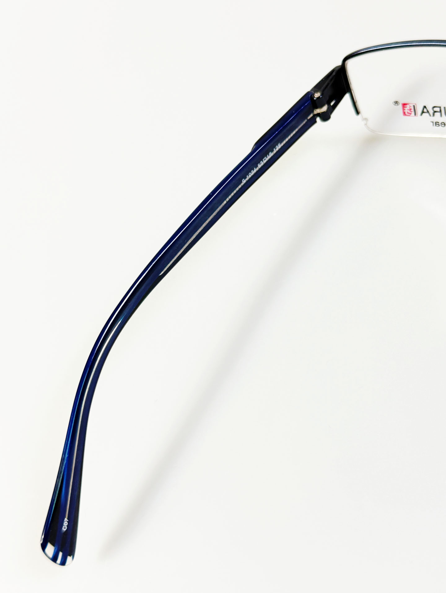 SAMURAI Eyewear Semi-Rimless Square Metal Frame Glasses