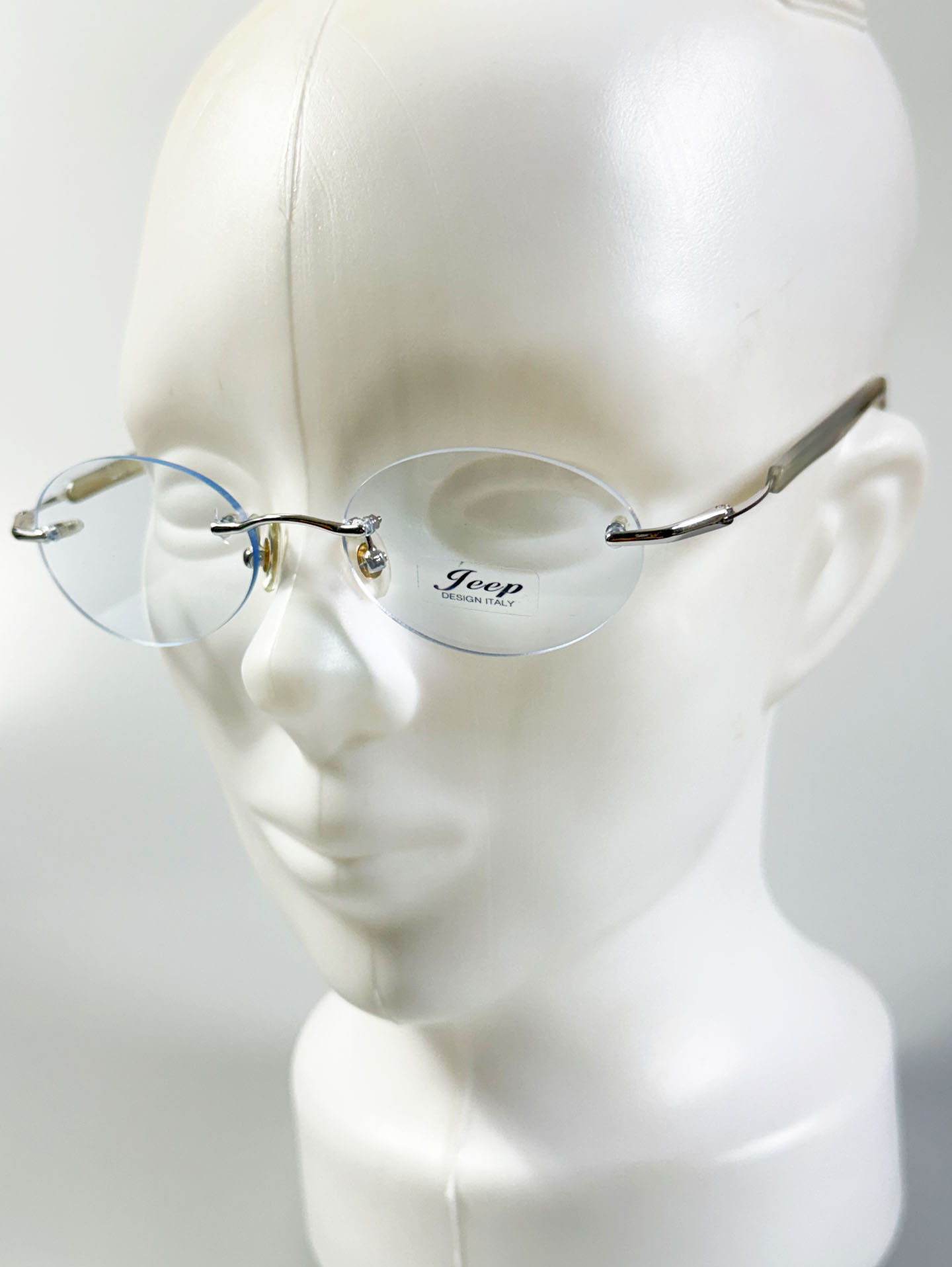 JEEP Rimless Oval Silver Metal Glasses