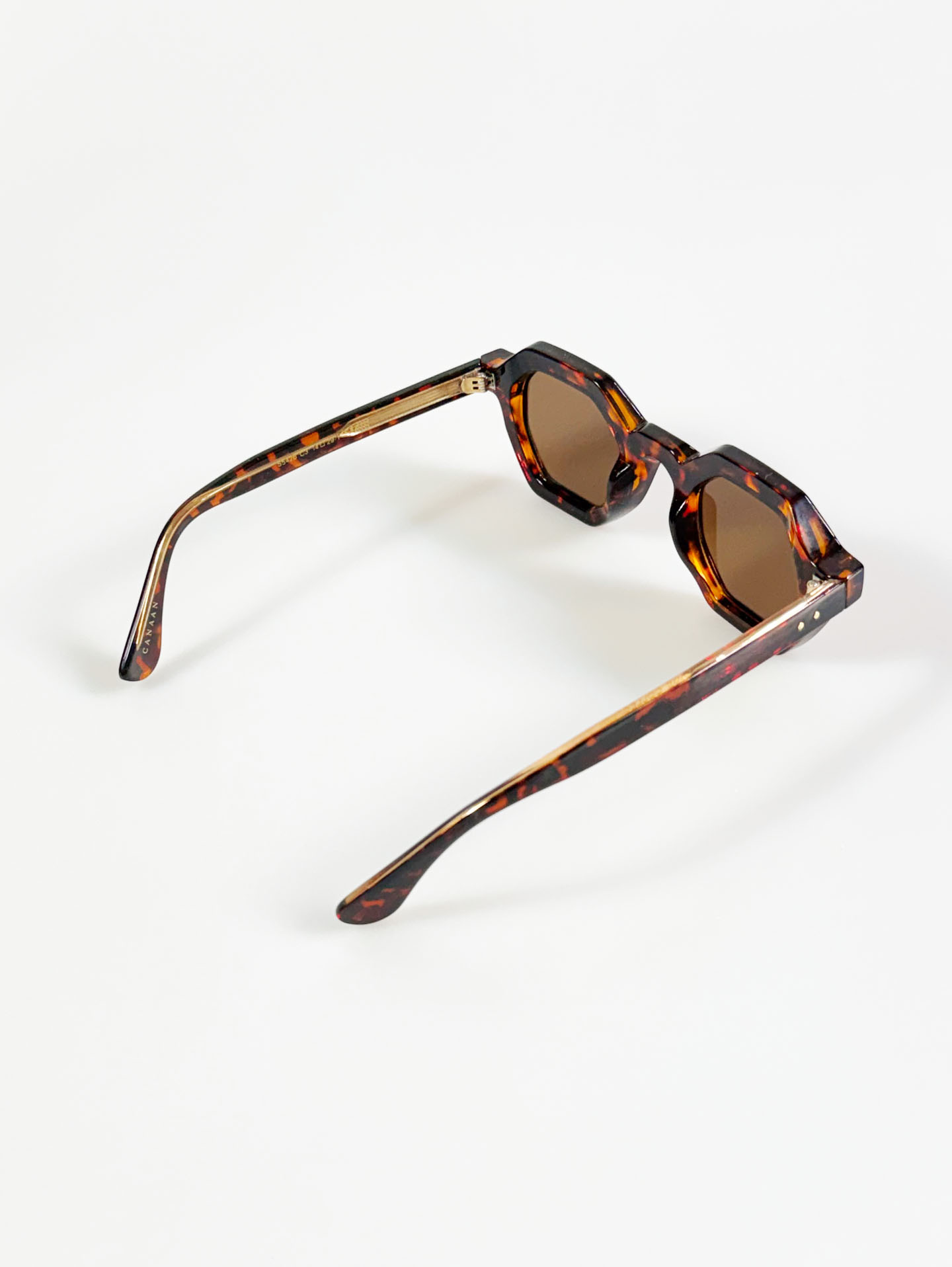 CANAAN Bold Octagon Tortoise Tinted Sunglasses
