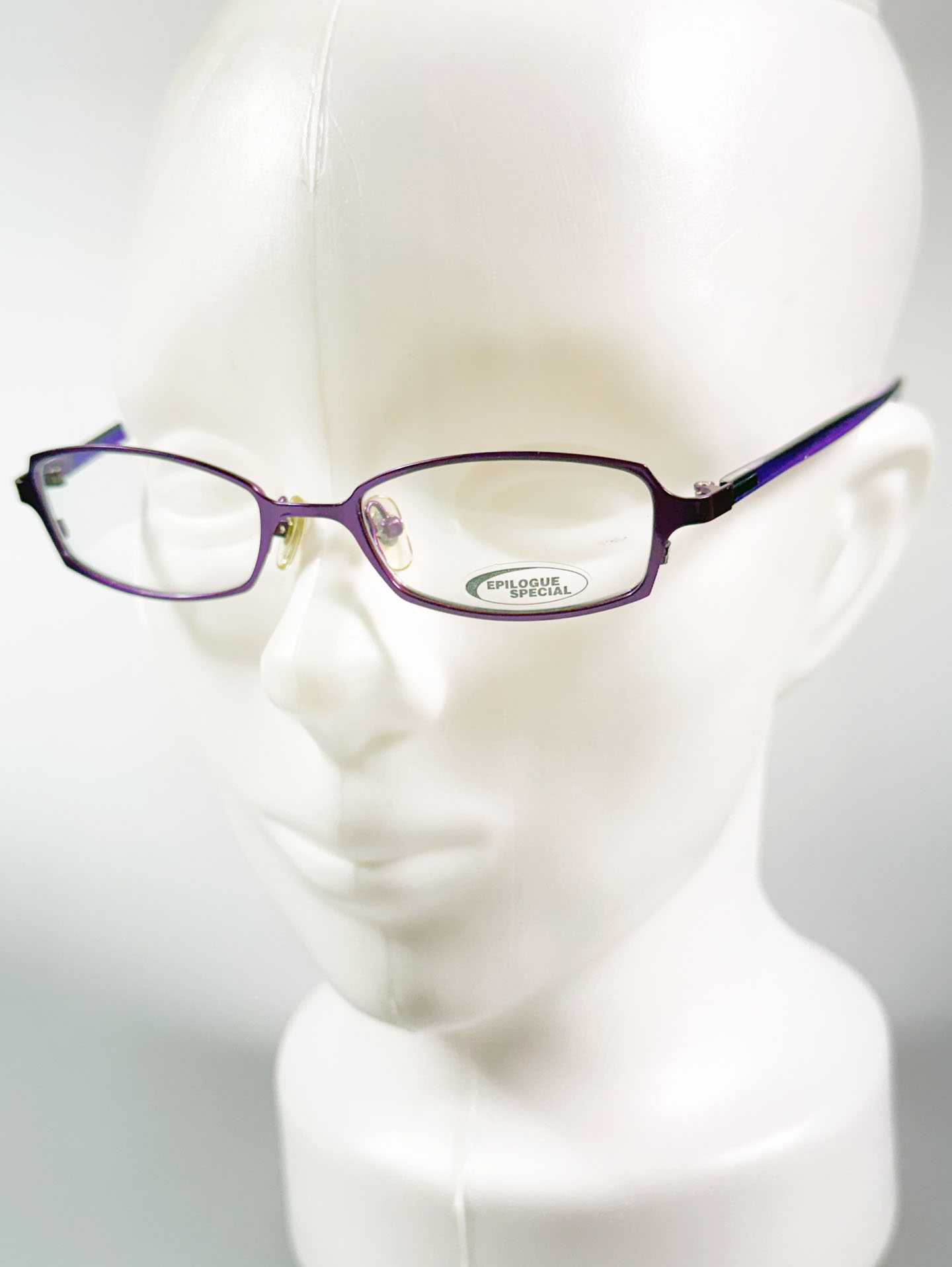 EPILOGUE Purple Slim Metal Square Frame Glasses