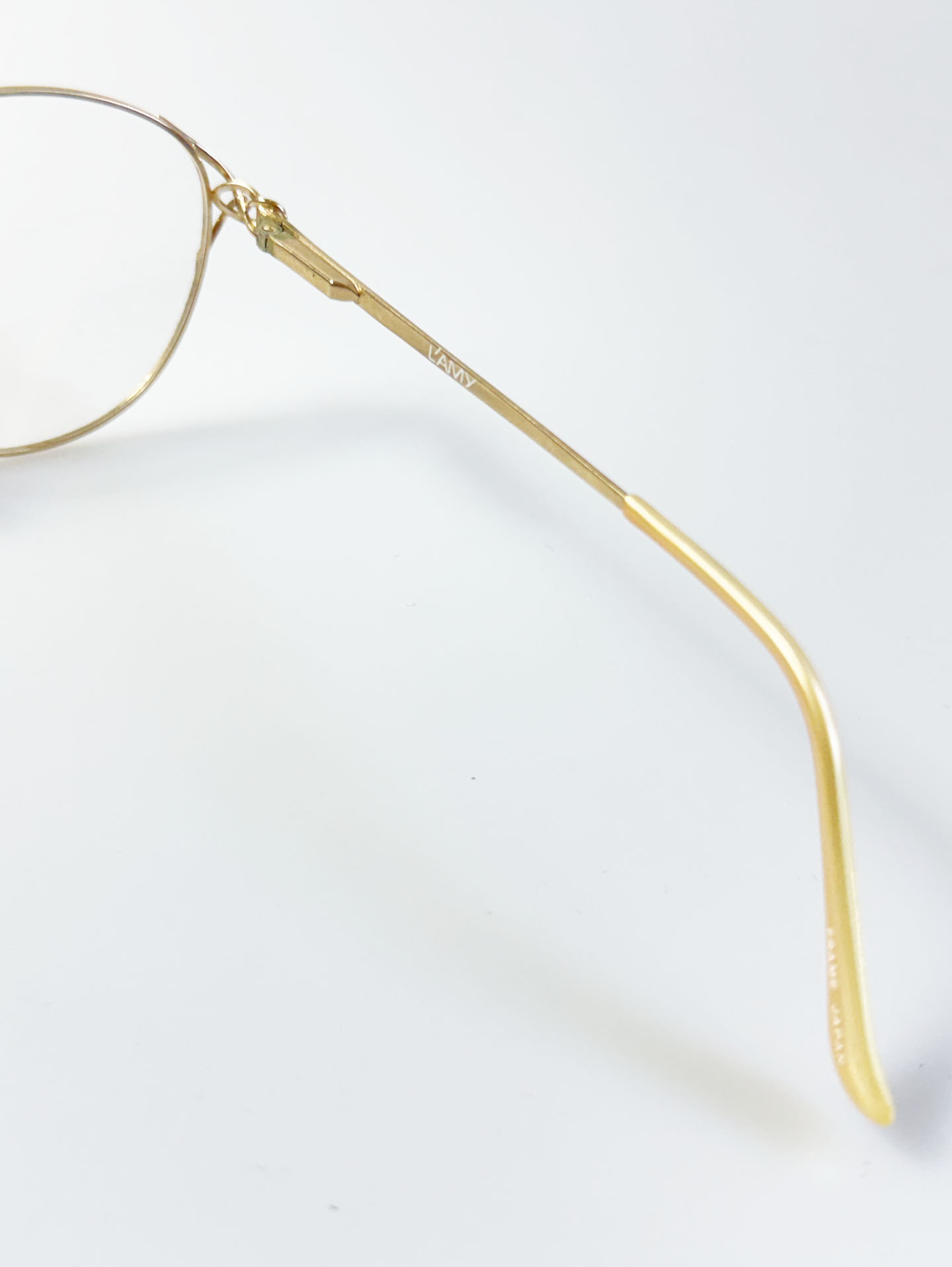 LAMY Gold Titanium Slim Oval Frame Glasses