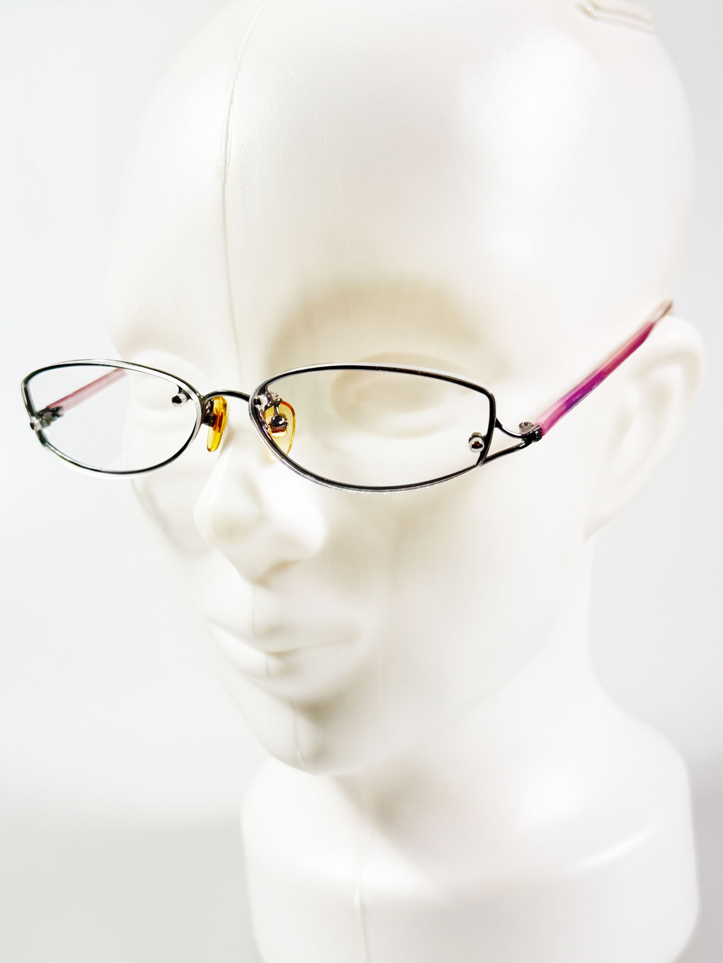 POLESTAR Underrim Silver Oval Metal Glasses