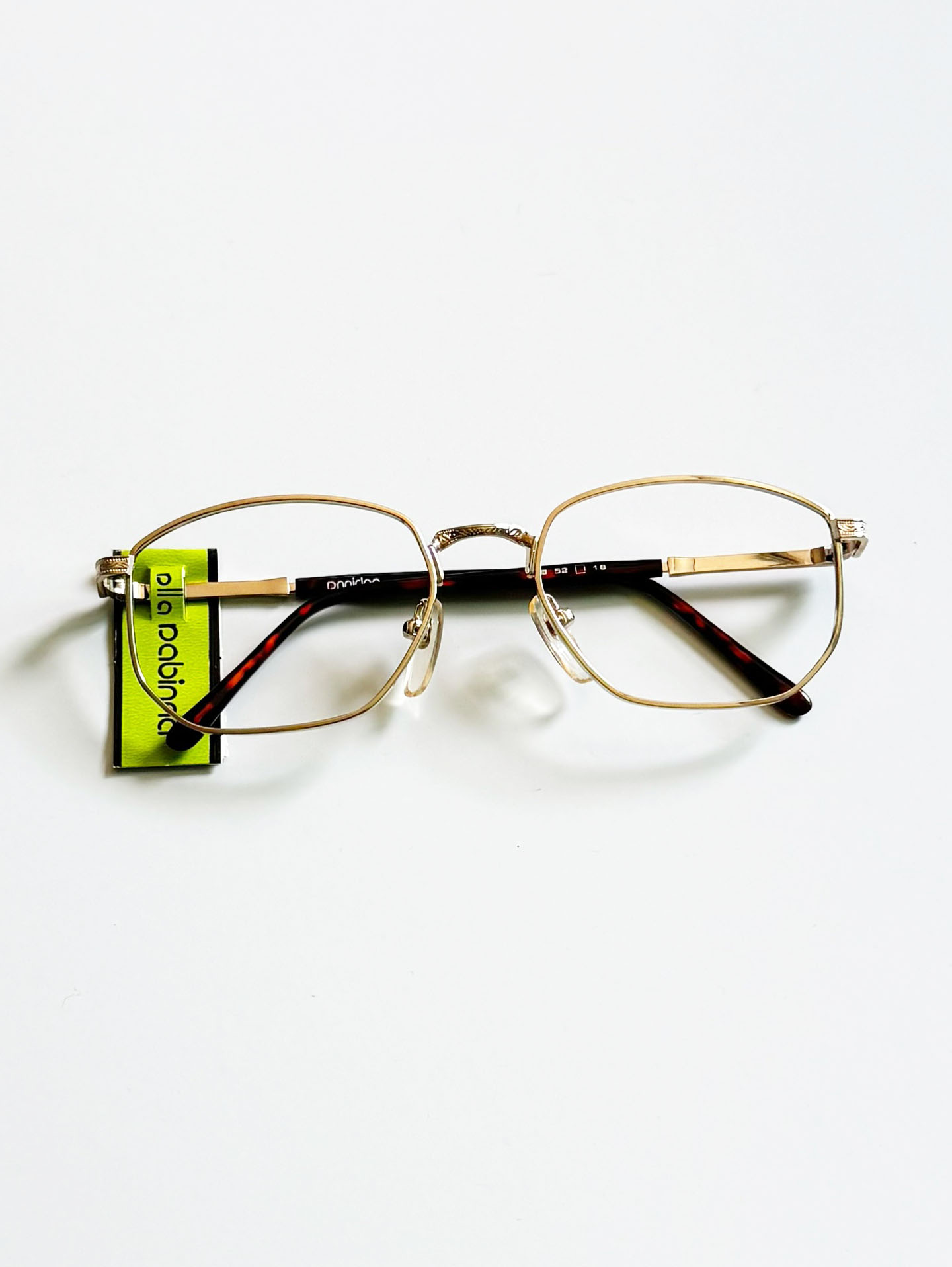 PABINNA Gold Slim Geometric Square Metal Glasses