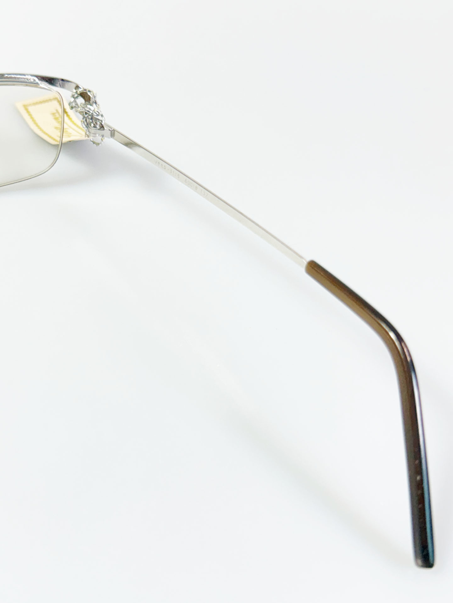 Jeep Silver Square Half-Rim Metal Glasses