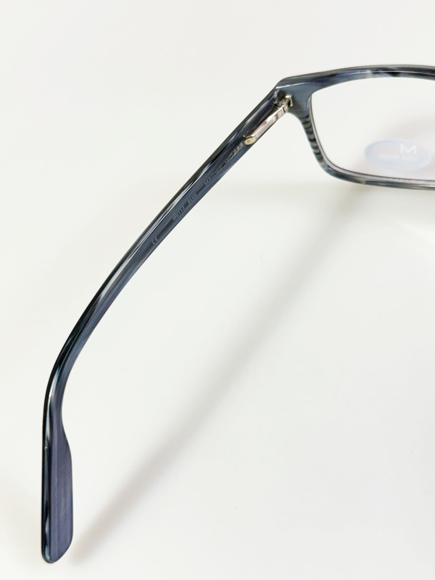 M AMERICA Smoke Blue Marble Bold Square Glasses