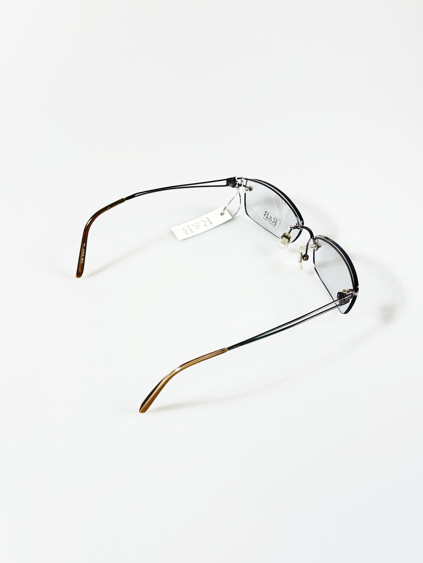 R&B Eywear Semi-Rimless Square Metal Frame Glasses