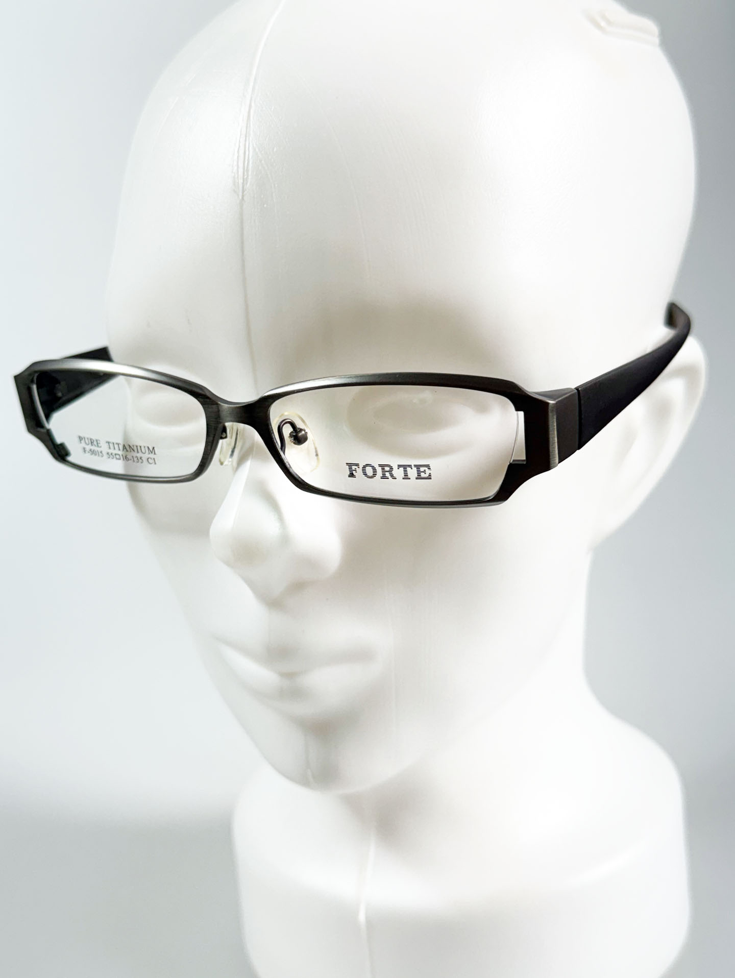 FORTE Gray Pure Titanium Slim Square Glasses