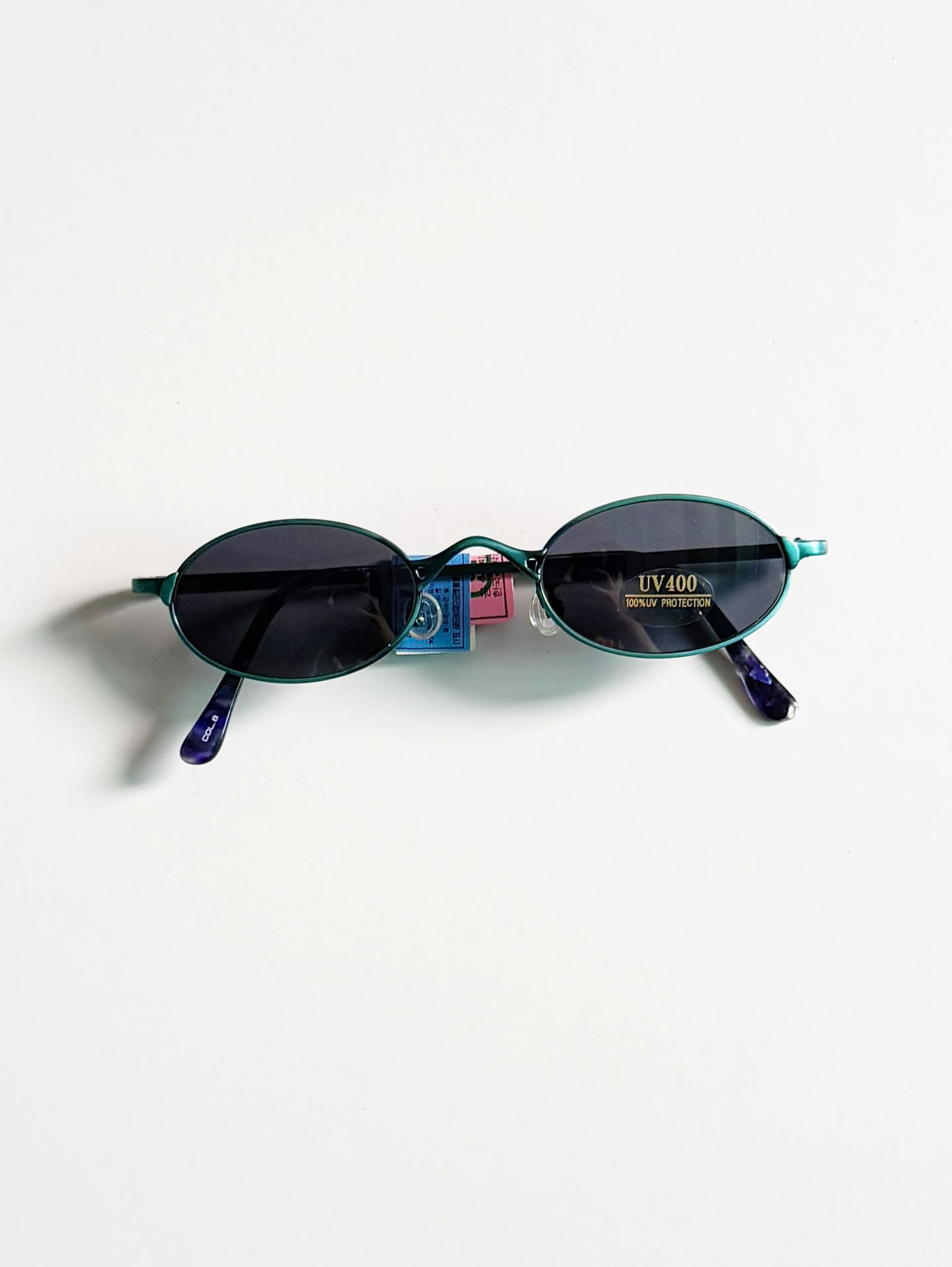 90's Christian Kevin Slim Oval Metal Frame Sunglasses