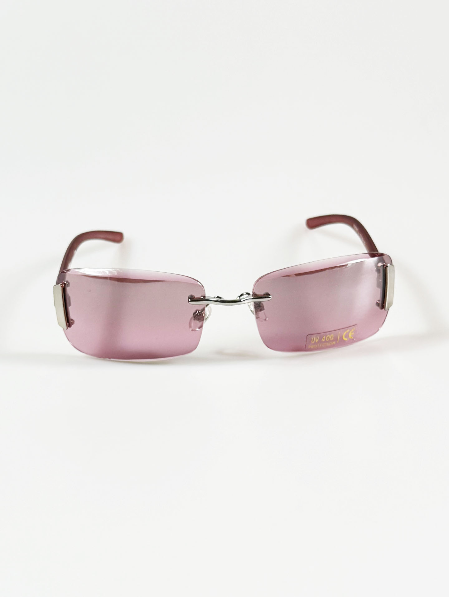 I.COM Rimless Square Metal Tint Sunglasses