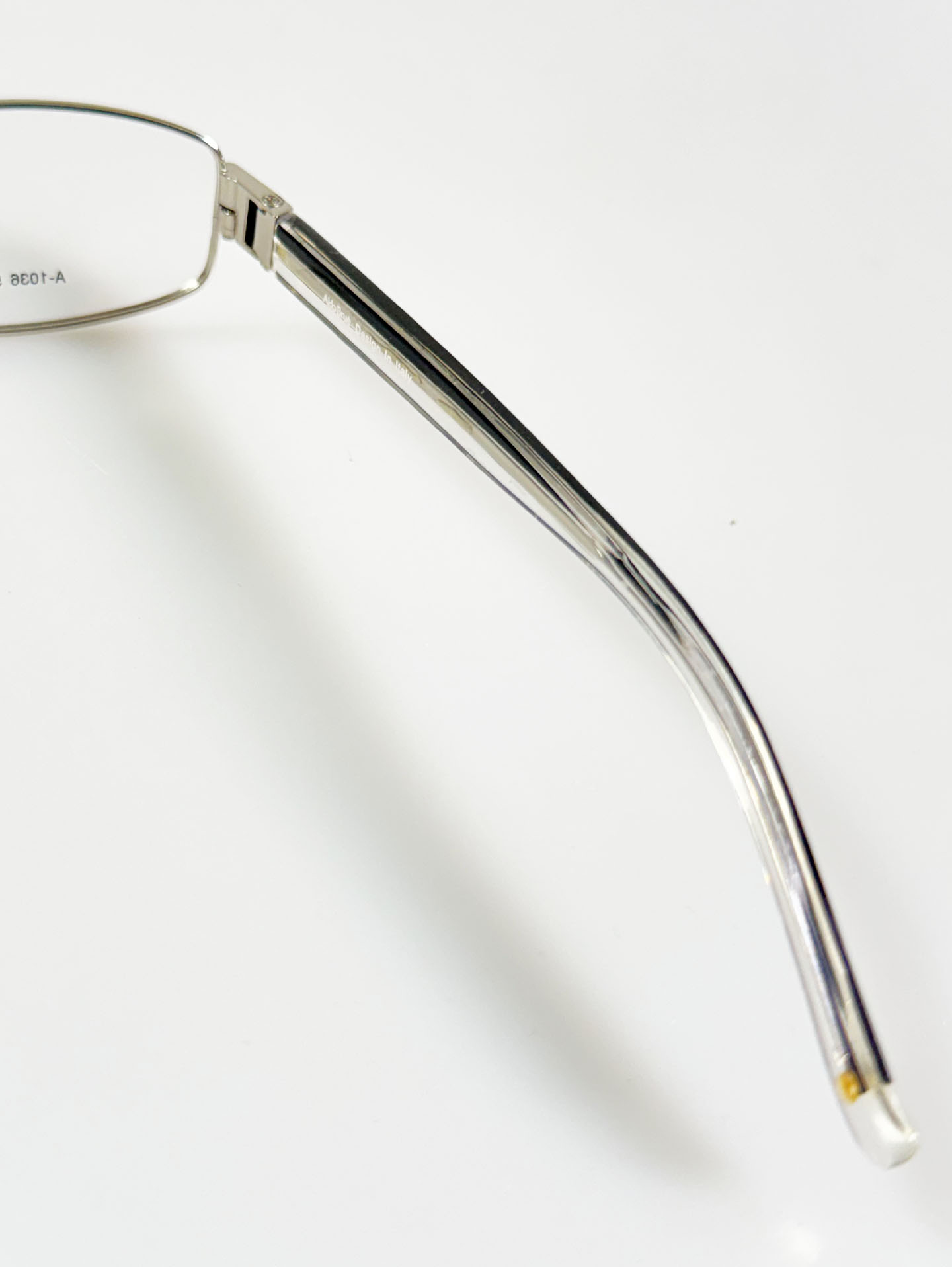 Aldo Brue Silver Slim Square Metal Glasses