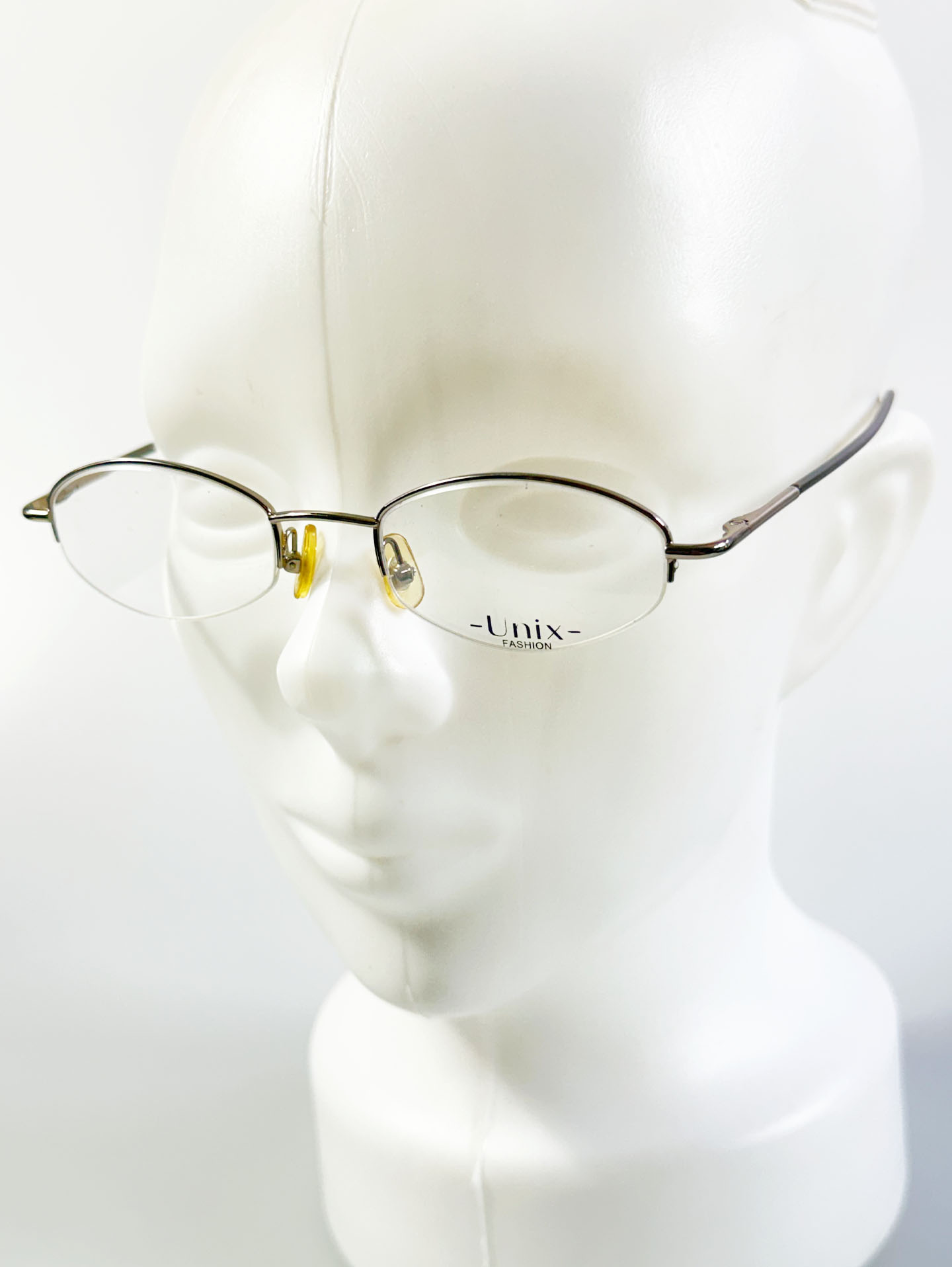 UNIX Half-Rim Silver-Gold Oval Metal Glasses