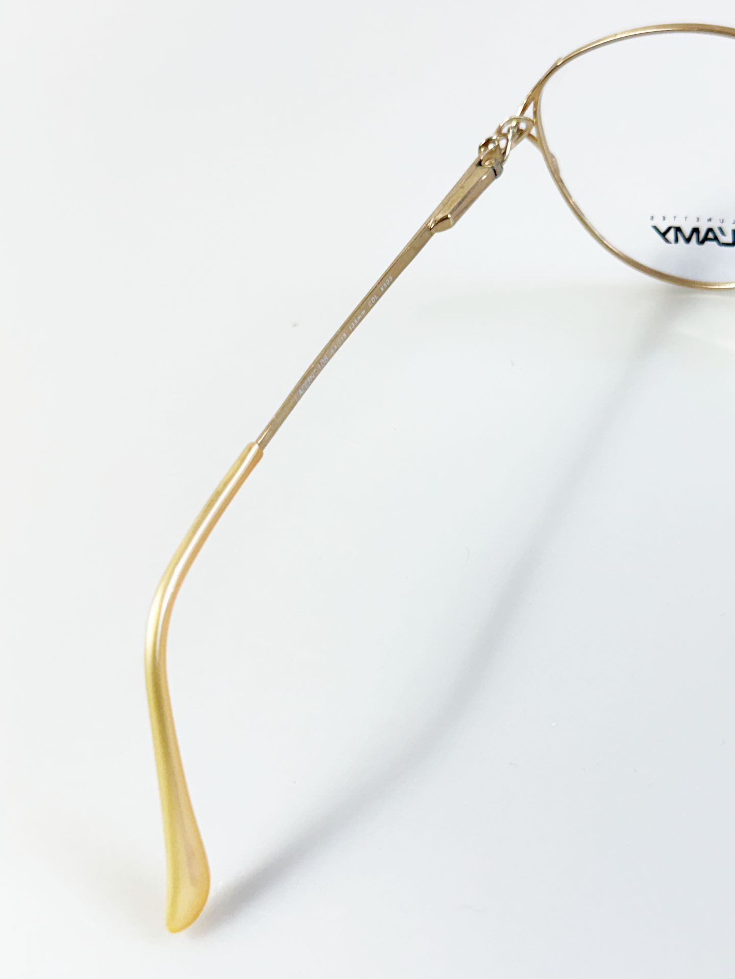 LAMY Gold Titanium Slim Oval Frame Glasses