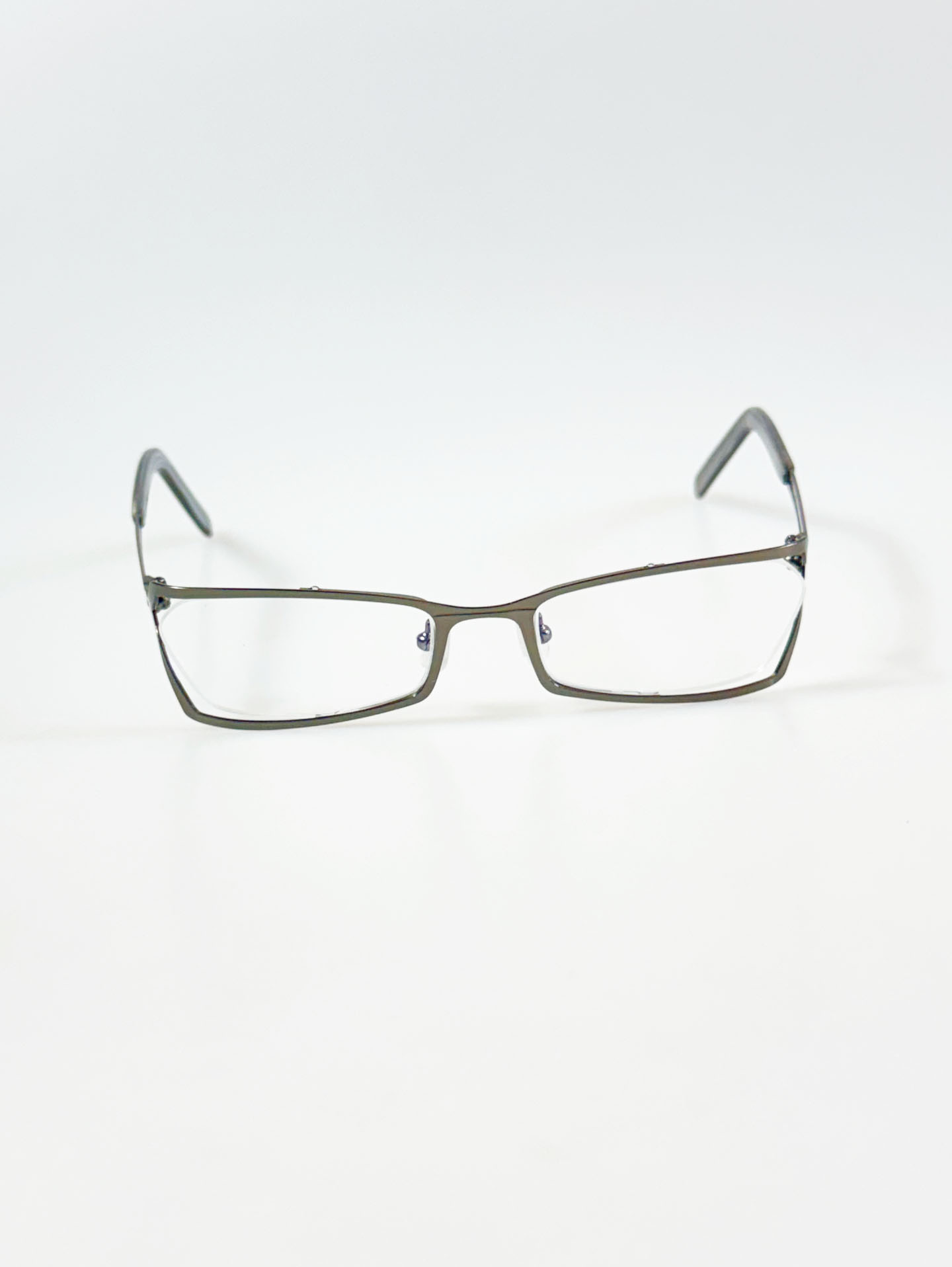 DENEBOLA Black & Silver Geometric Rectangular Glasses Collection / 2 Colors