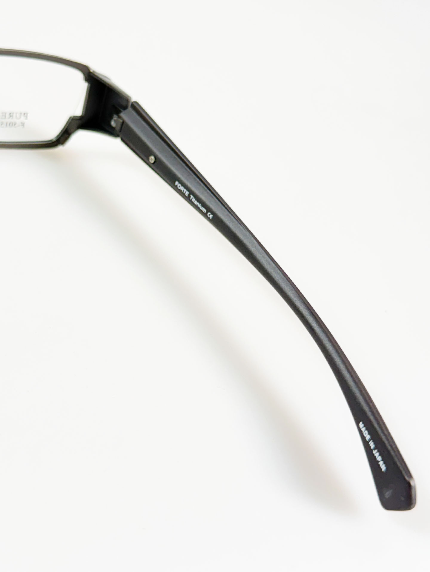 FORTE Gray Pure Titanium Slim Square Glasses