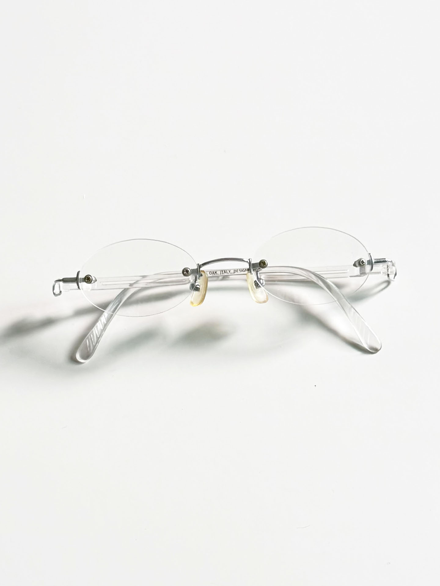 OAK Clear Rimless Oval Frame Glasses