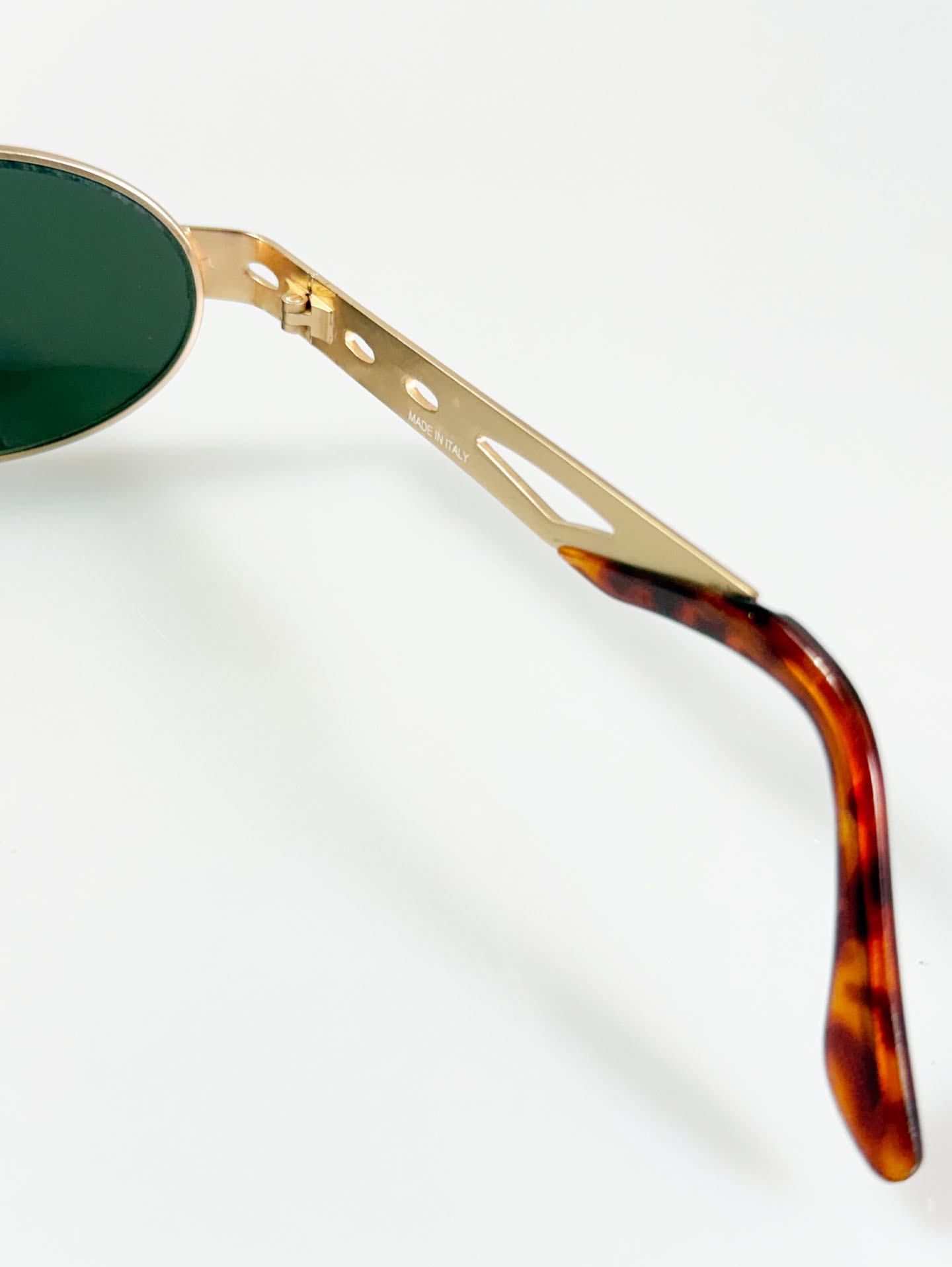 STATE Gold Slim Oval Metal Sunglasses