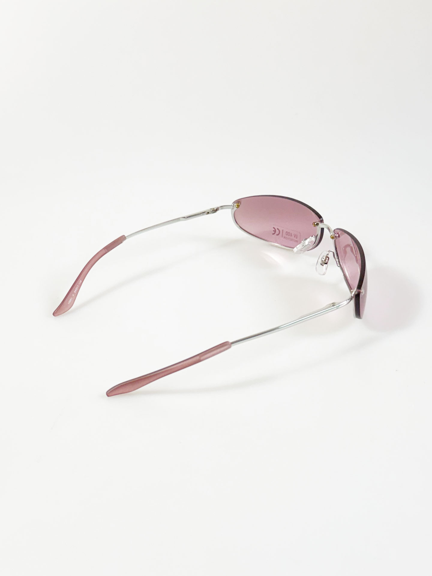 UVIR Half-Moon Rimless Metal Tint Sunglasses