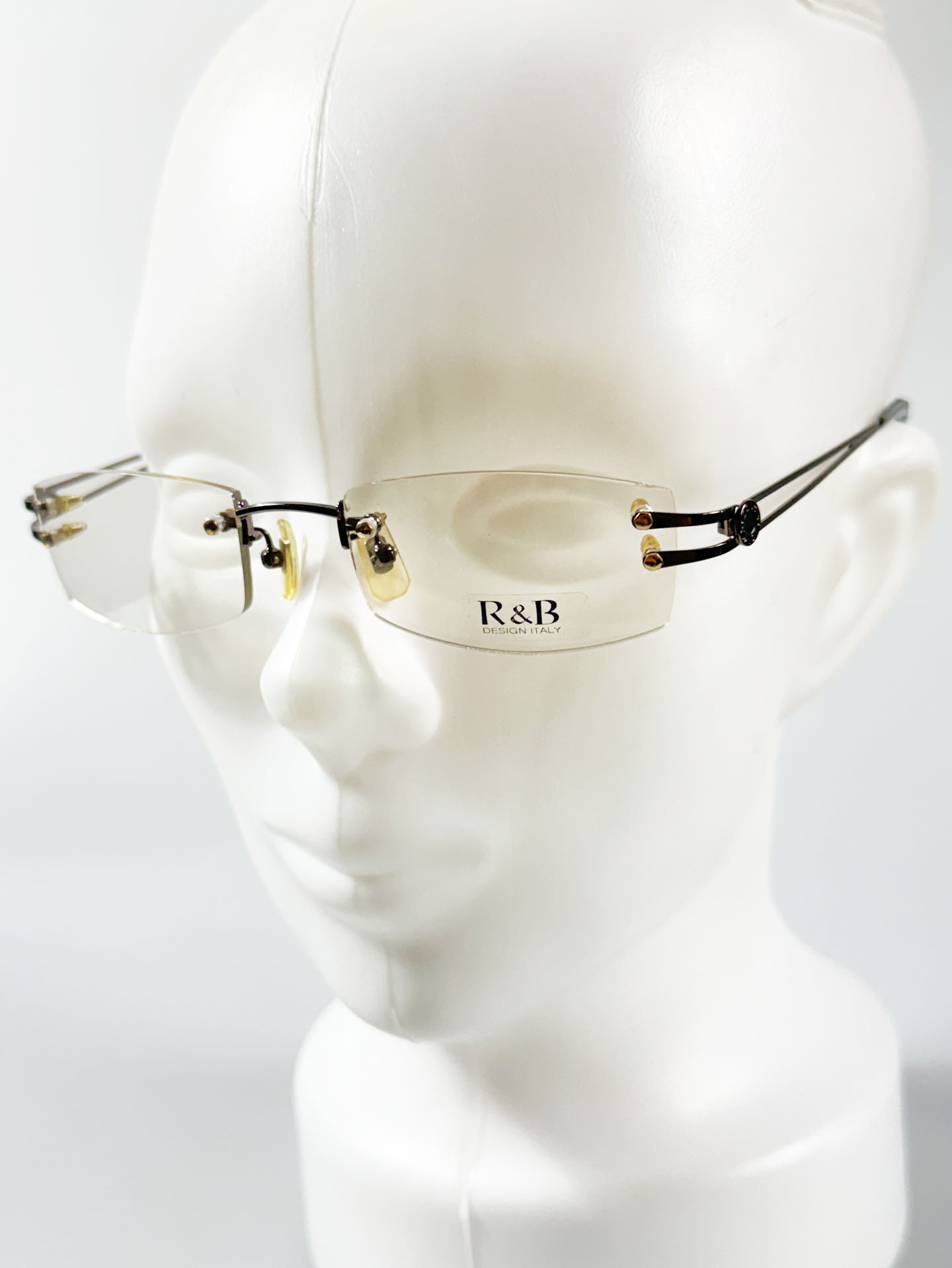 R&B Eyewear Rimless Square Metal Glasses