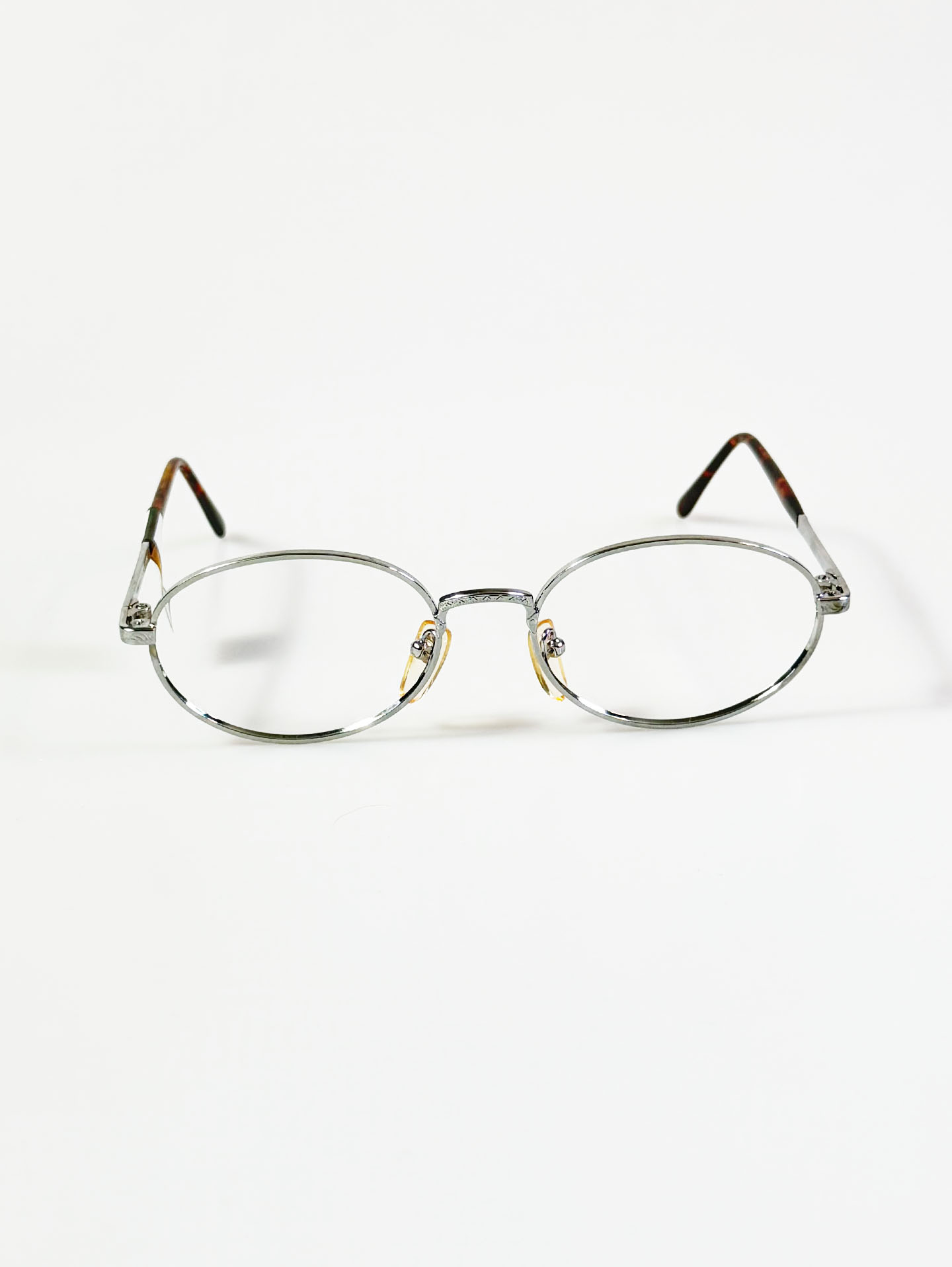 Pabinna Gold Silver Slim Oval Metal Frame Glasses