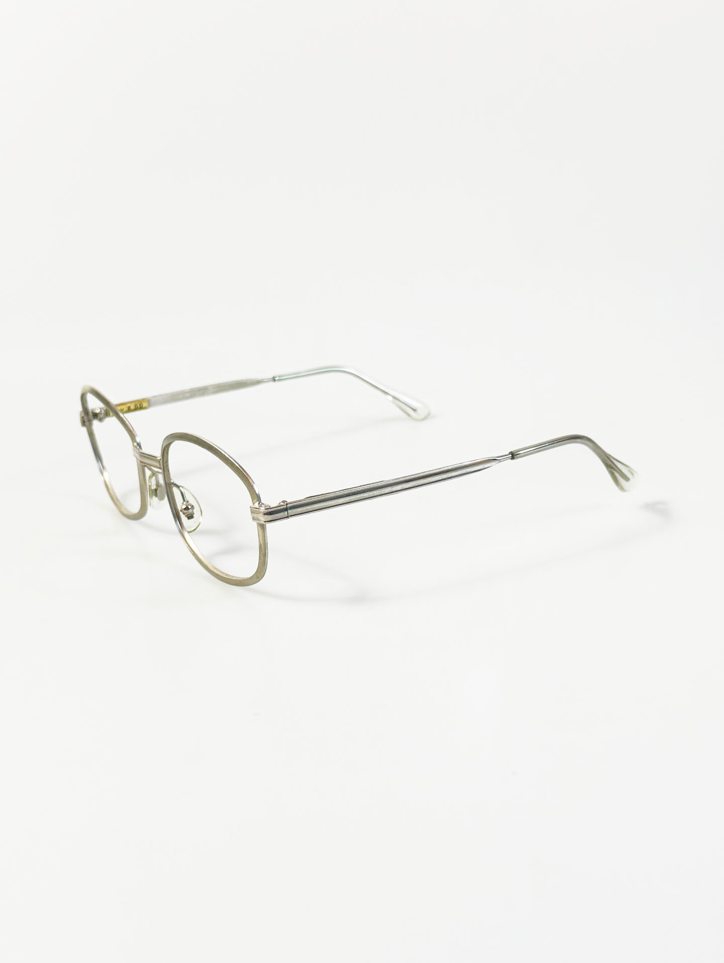 90's CLUB MARITZA Silver Metal Rounded Square Glasses