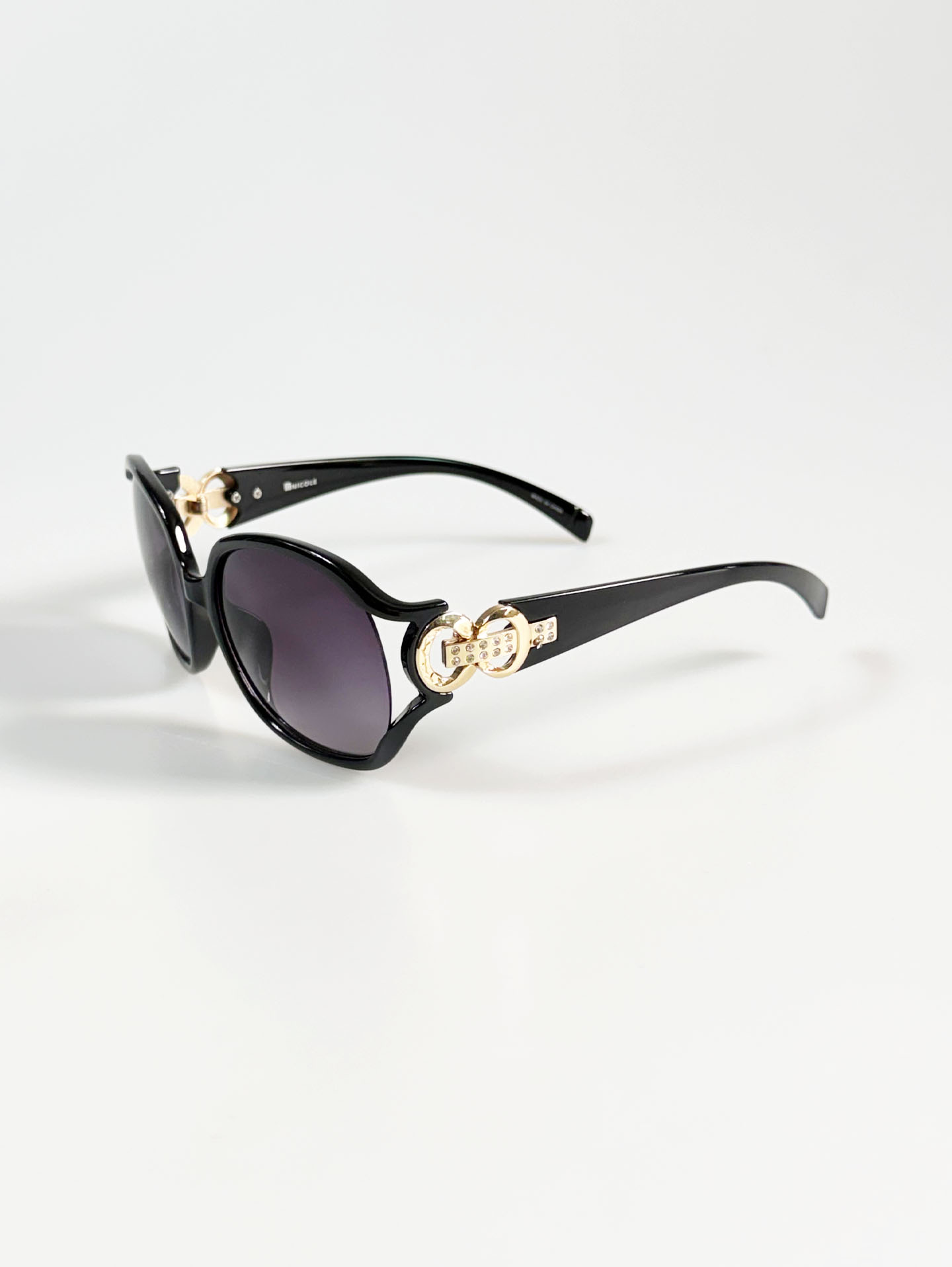 NICOLE Black Oversized Square Frame Sunglasses