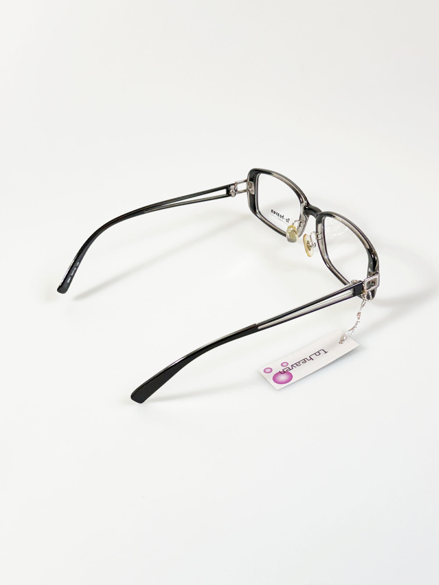 TO-HEAVEN Black Square Combination Horn-Rim Frame Glasses