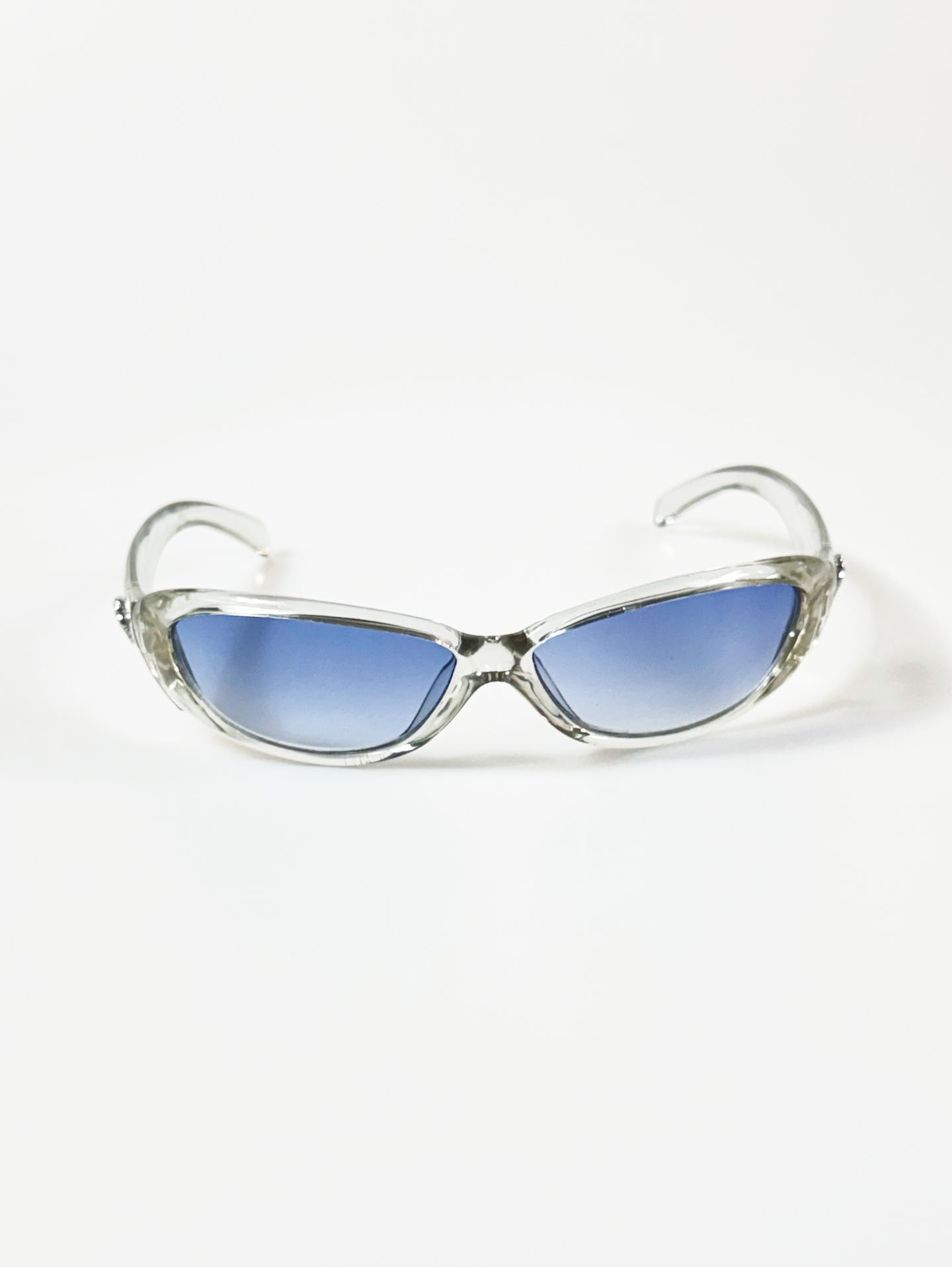 Clear Wraparound Square Frame Tinted Sunglasses