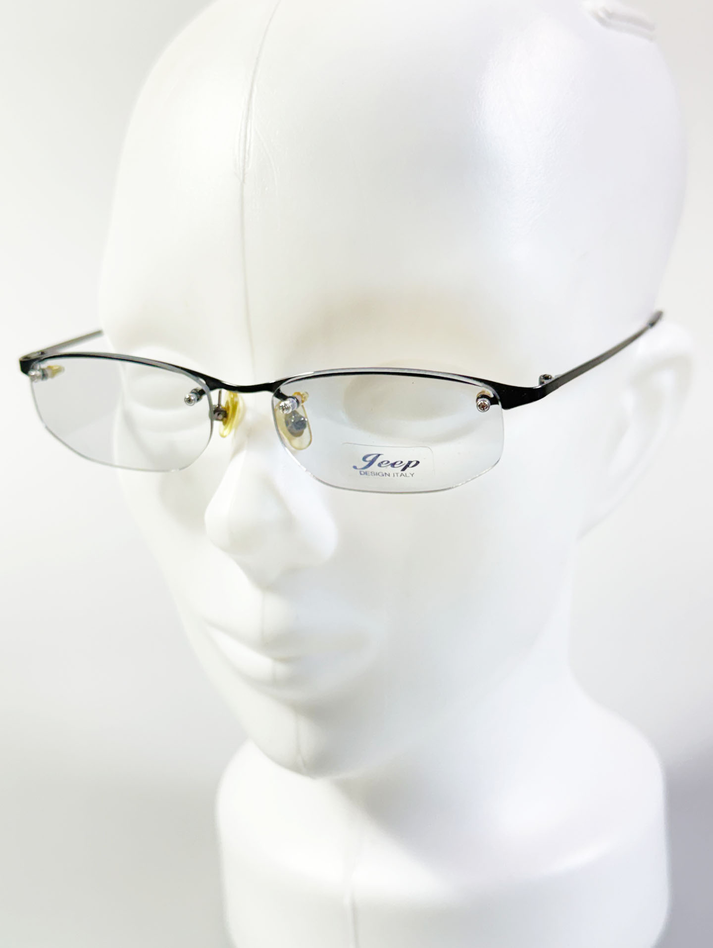 JEEP Gunmetal Half-Rim Square Frame Glasses