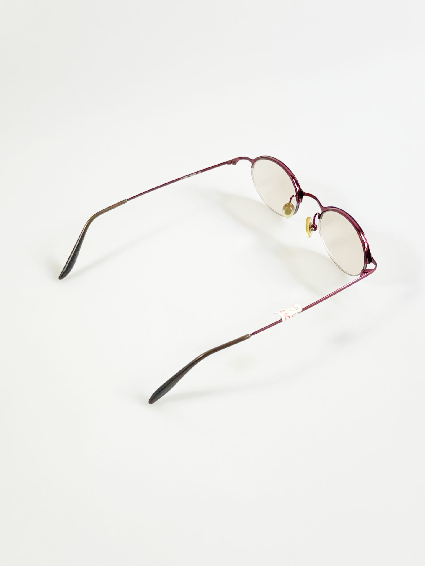JEEP Burgundy Half-Rim Oval Metal Glasses