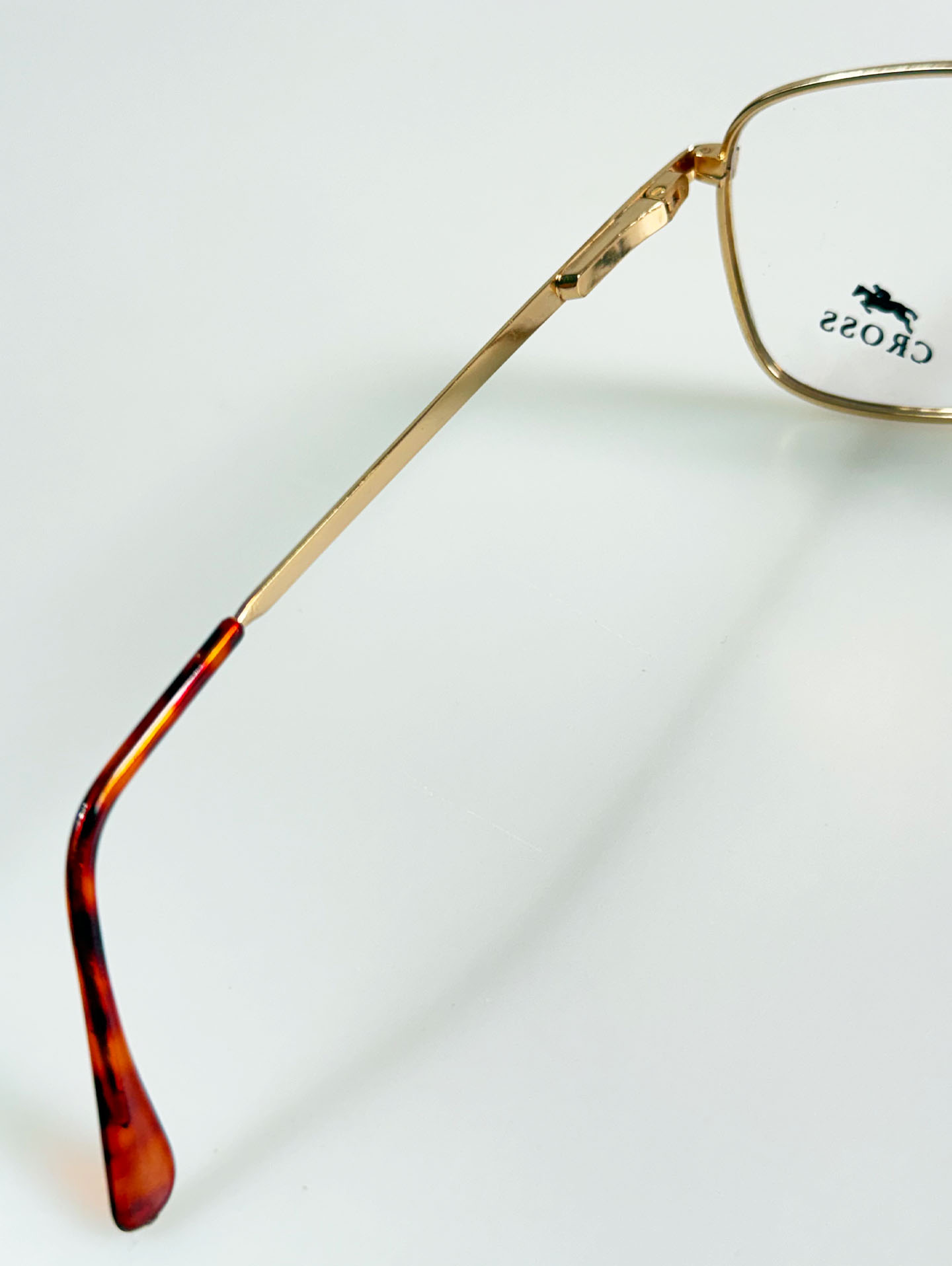 90's CROSS Gold Oversized Square Metal Glasses