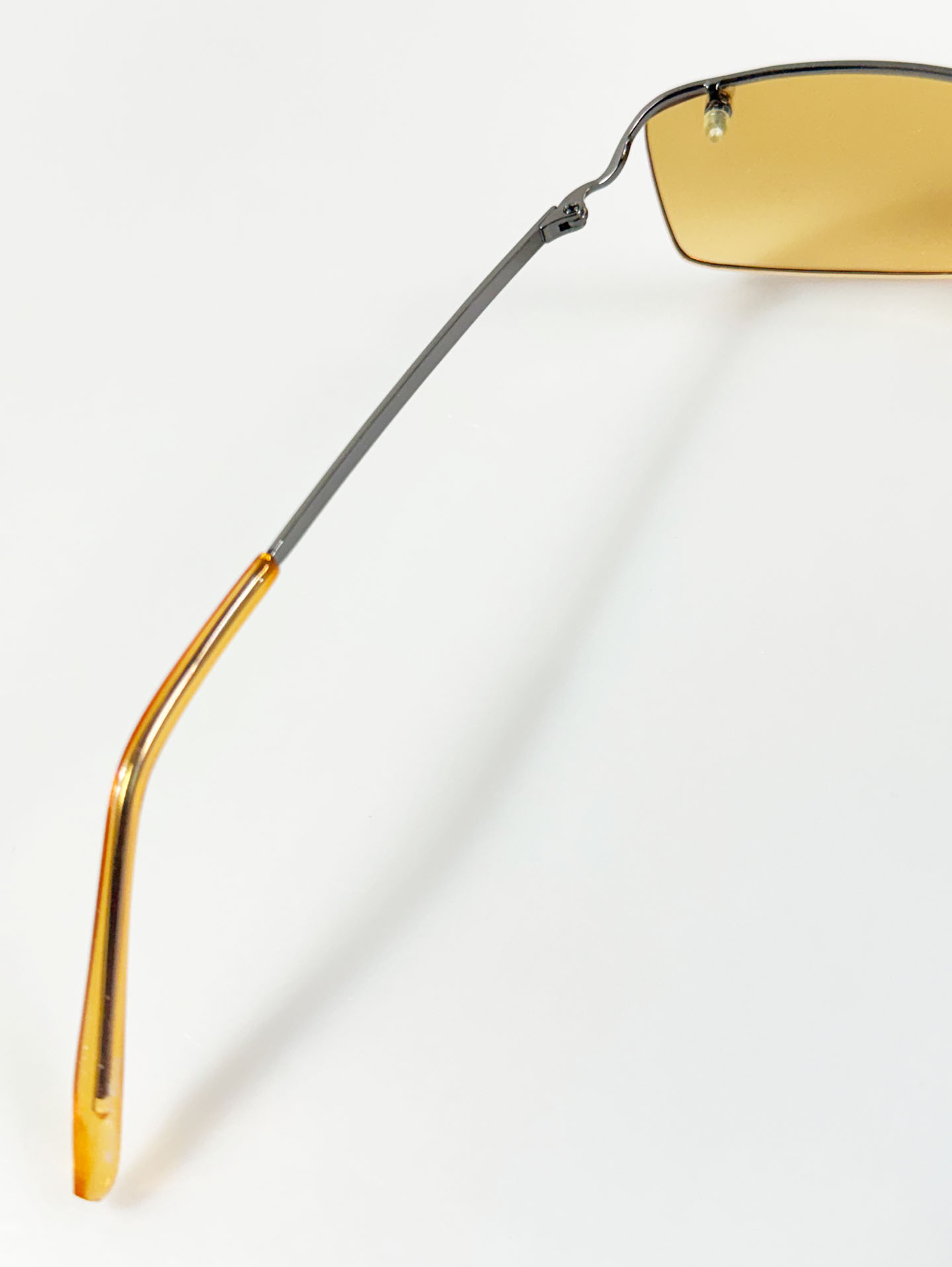 CAPRIO Gunmetal Rimless Square Tint Sunglasses
