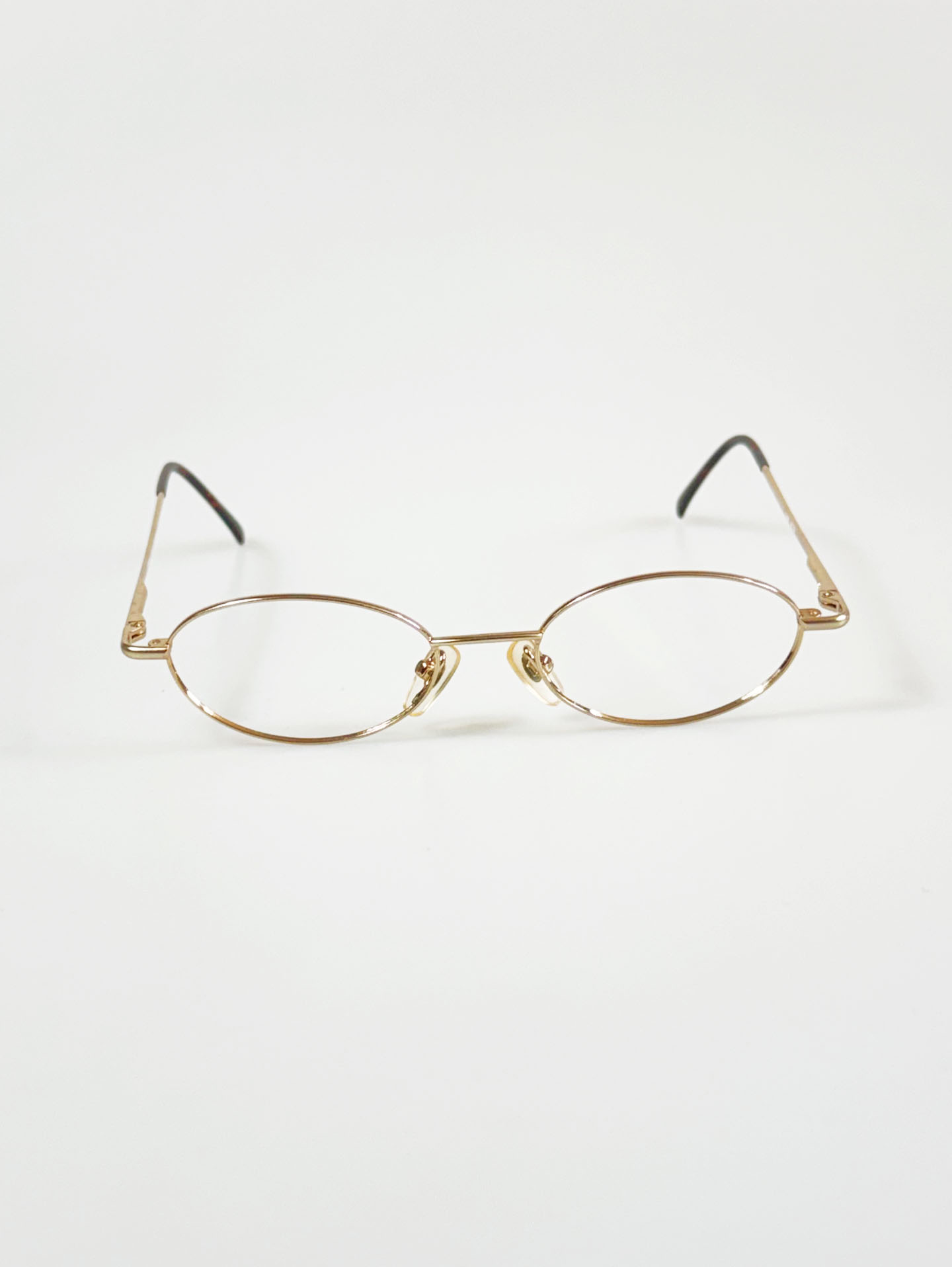 ZEPHYR Slim Oval Gold Metal Frame Glasses