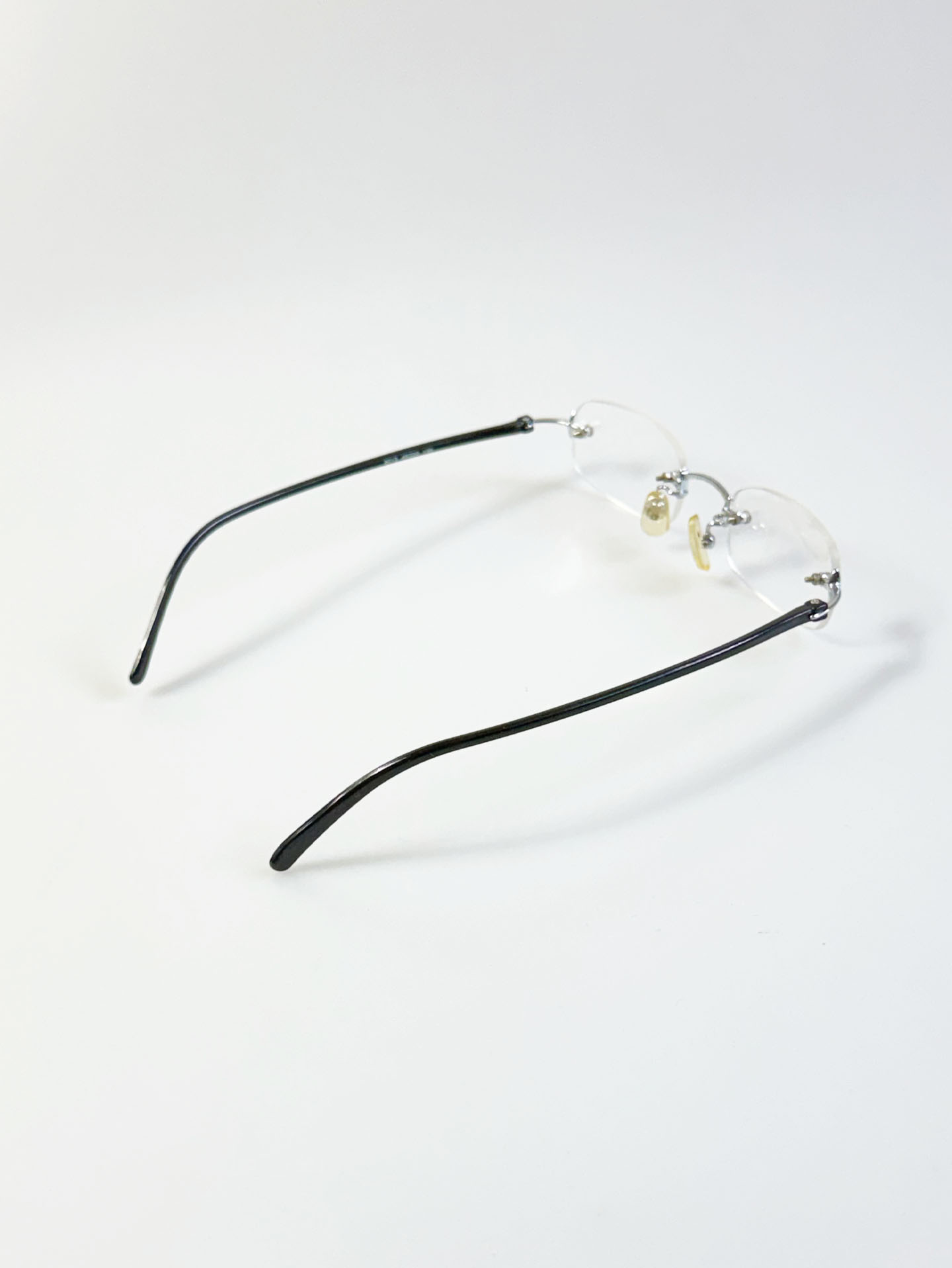 90's FOCUS Rimless Square Metal Frame Glasses