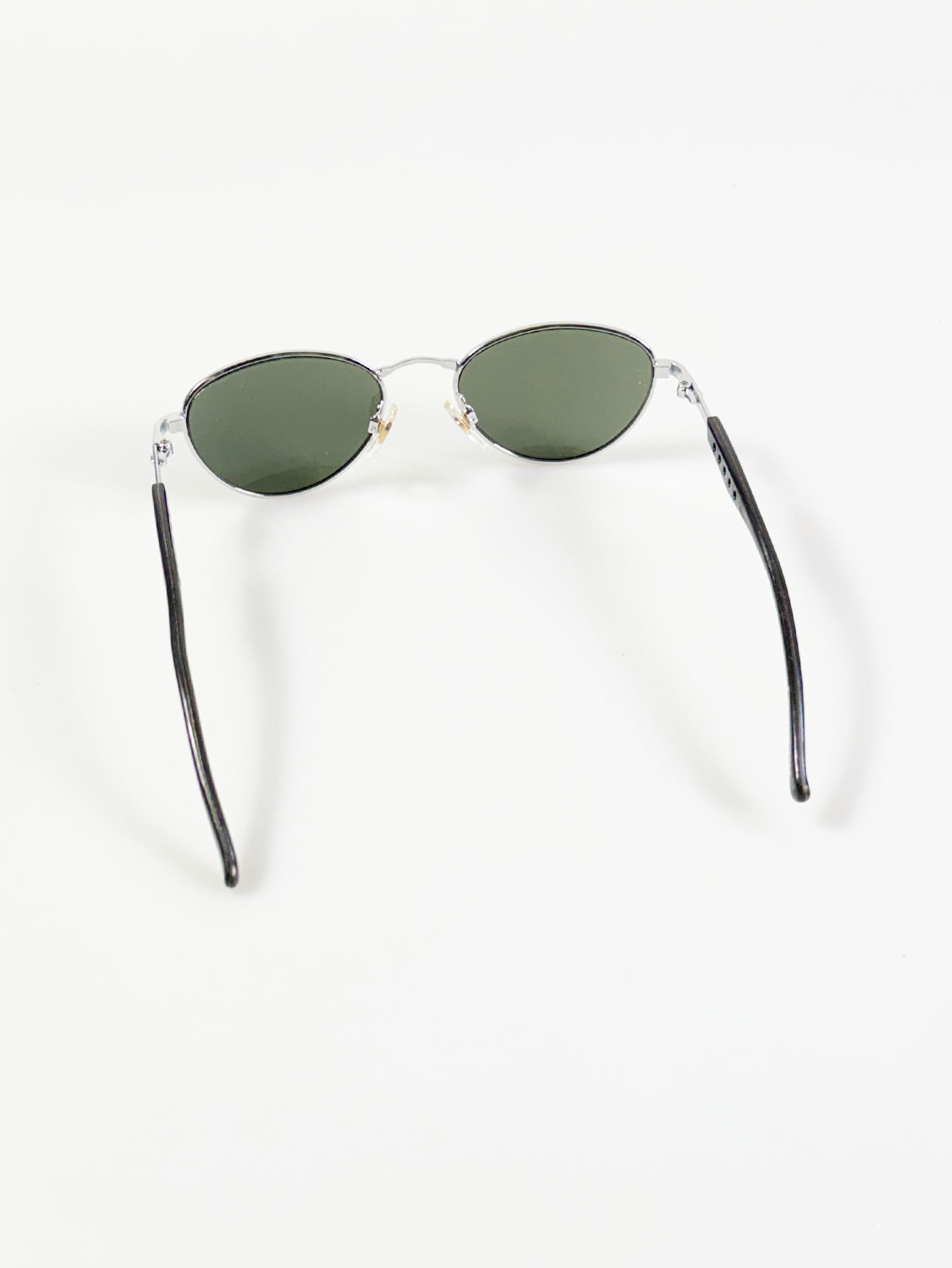 Silver Slim Oval Metal Frame Sunglasses