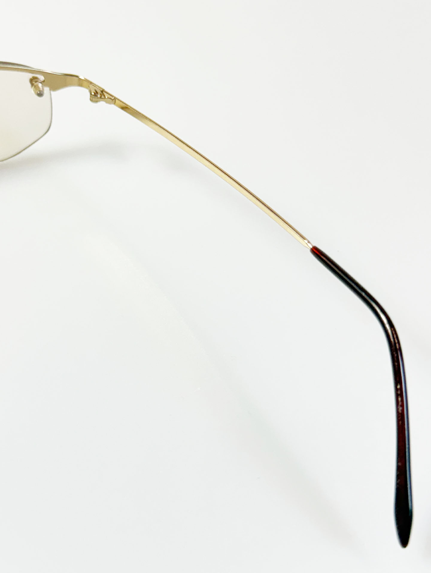 JEEP Gold Half-Rim Square Metal Frame Glasses