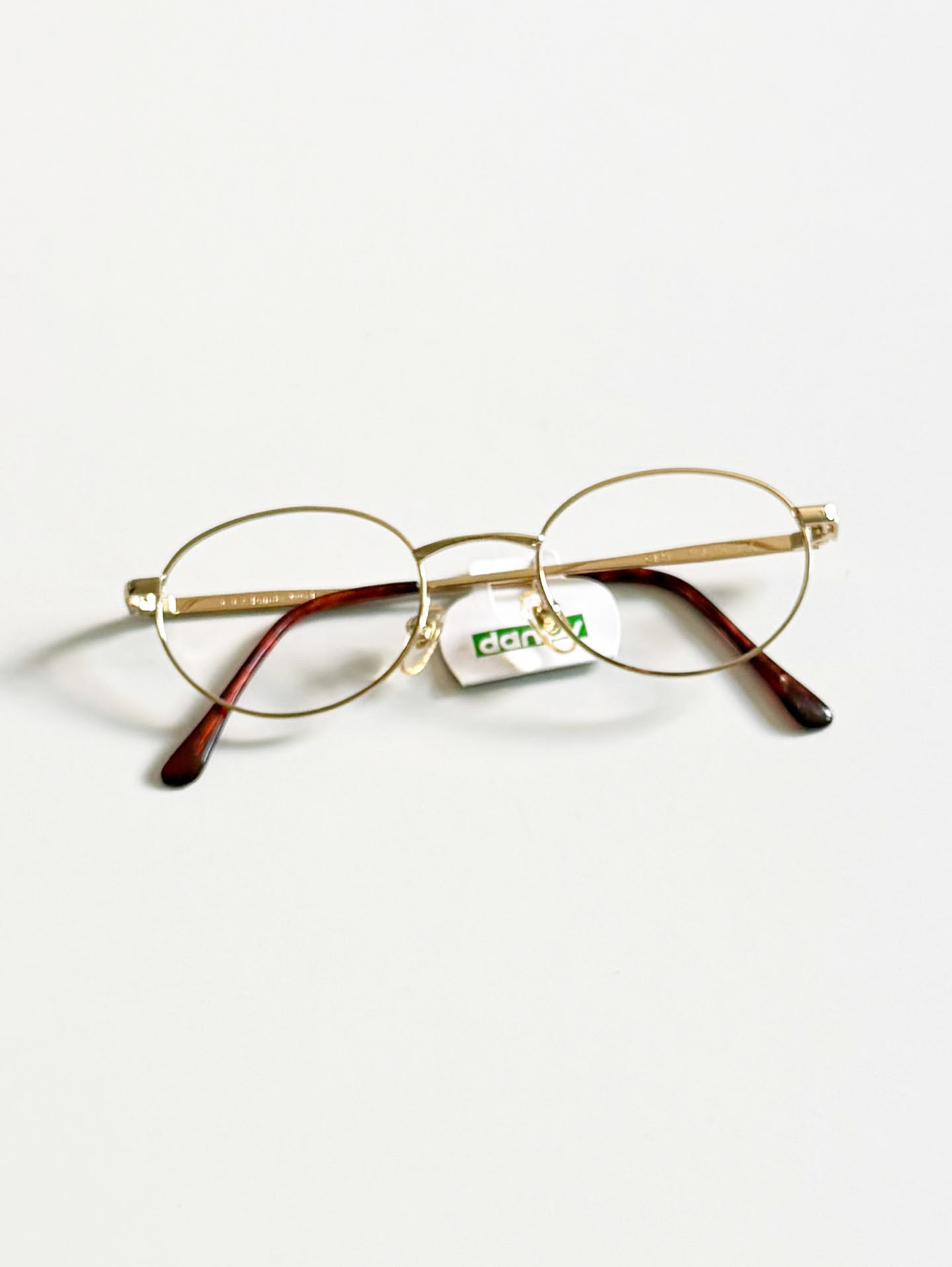 90's Dandy Gold Slim Oval Metal Glasses