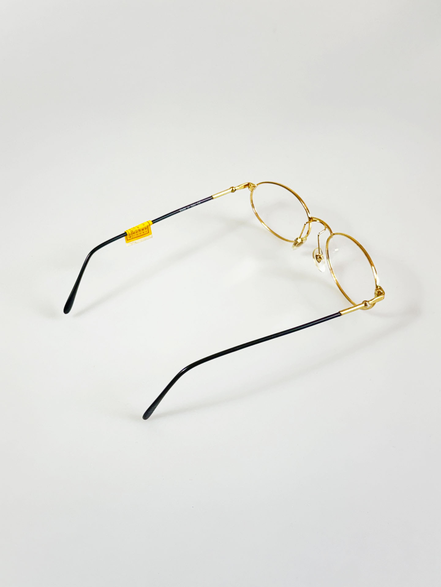 MONTENAPOLEONE Slim Oval Gold Metal Glasses