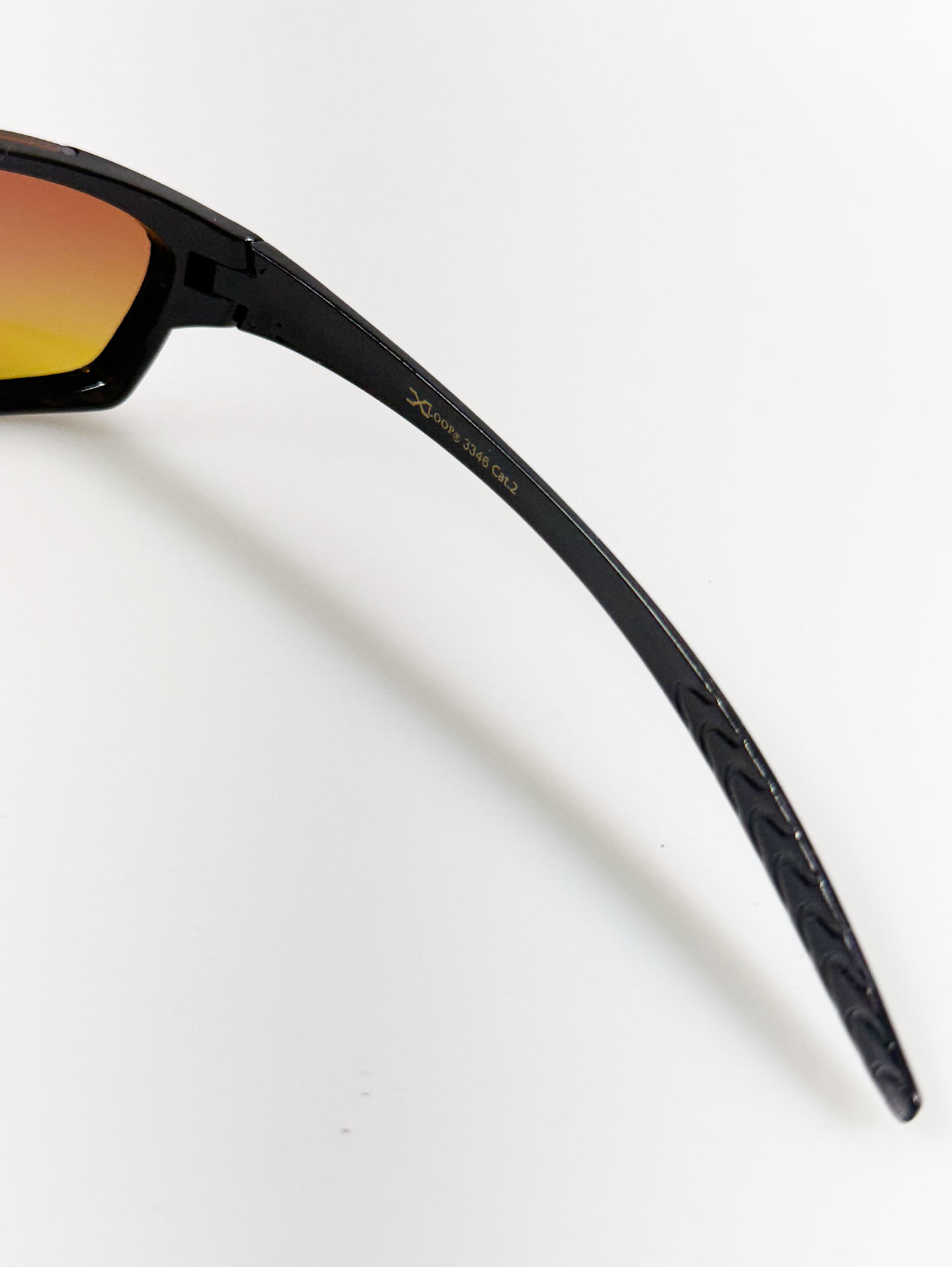 XLOOP Black Sport Wraparound Tint Sunglasses