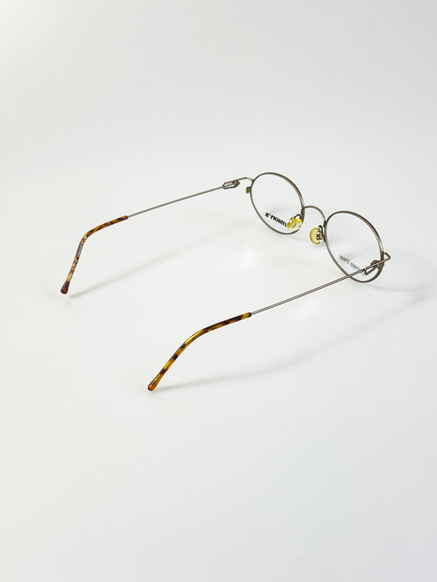 90's VISION'S Matte Silver Slim Oval Glasses