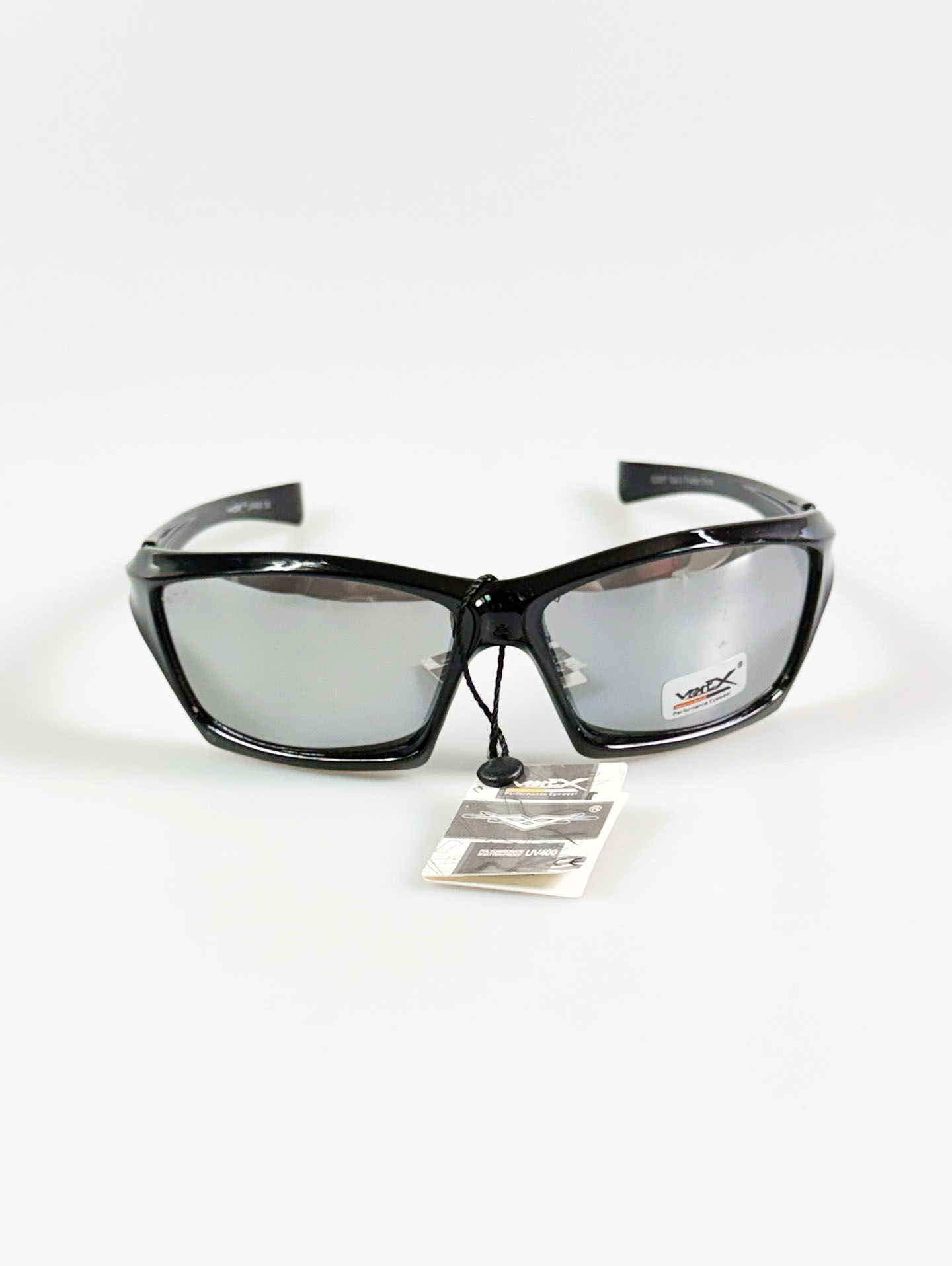 VERTX Black Sport Wraparound Sunglasses